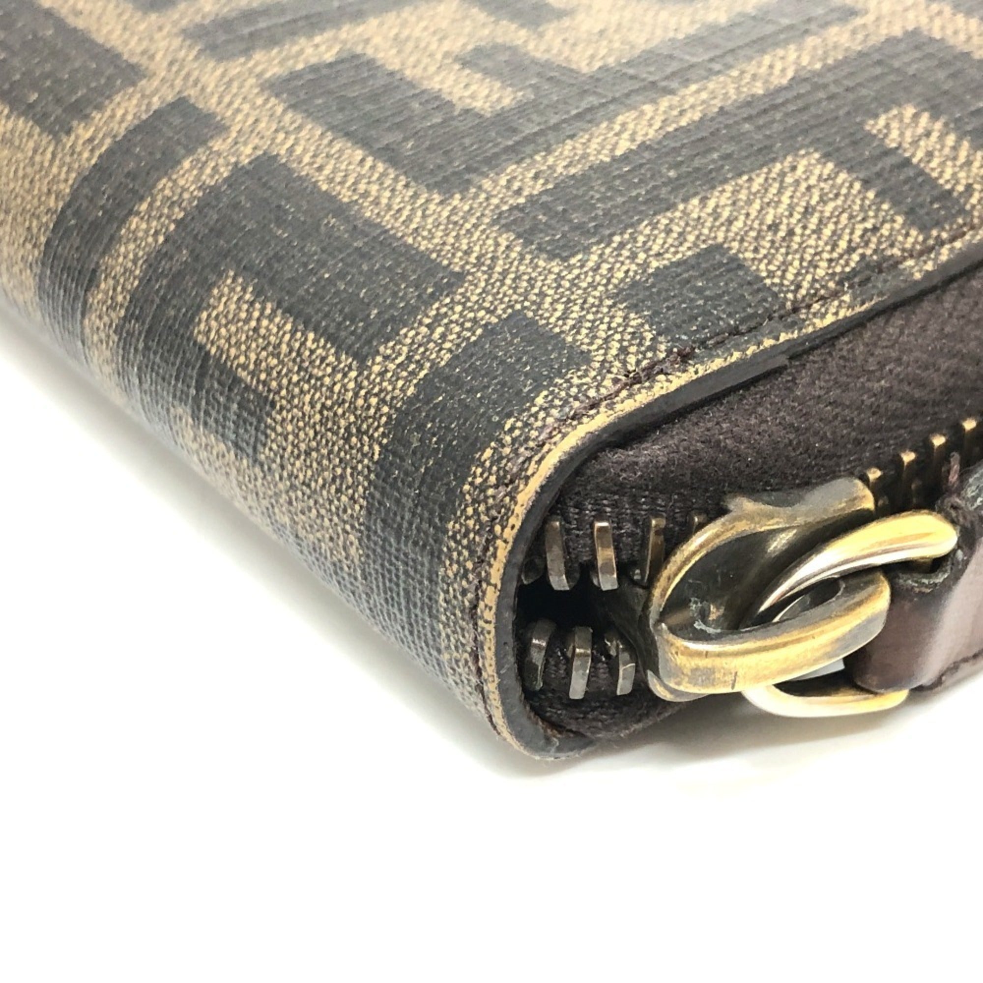 Fendi Brown Pvc Leather Long Wallet (Bi-Fold) (Pre-Owned)
