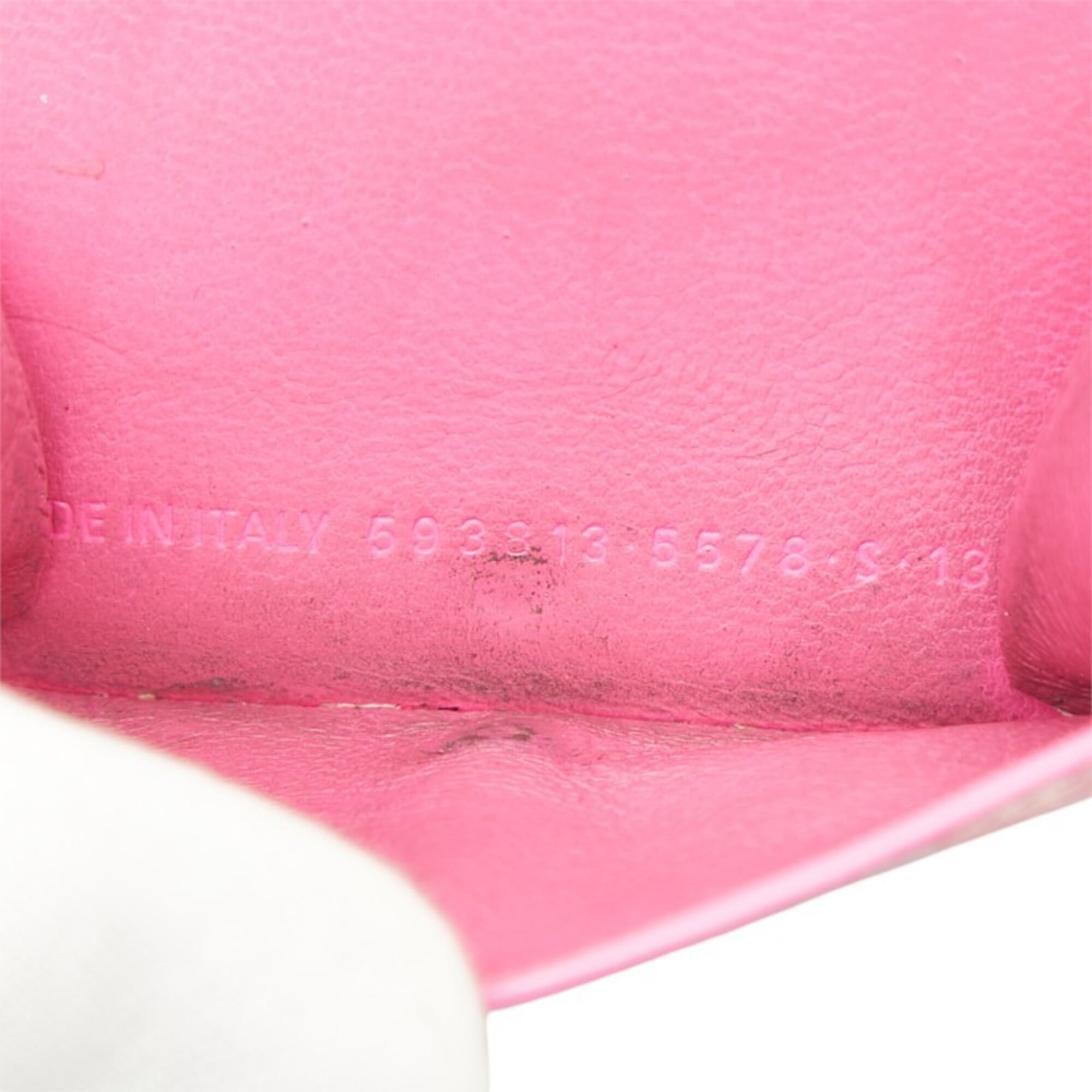 Balenciaga Multi-Color Pink Leather Wallet (Tri-Fold) (Pre-Owned)