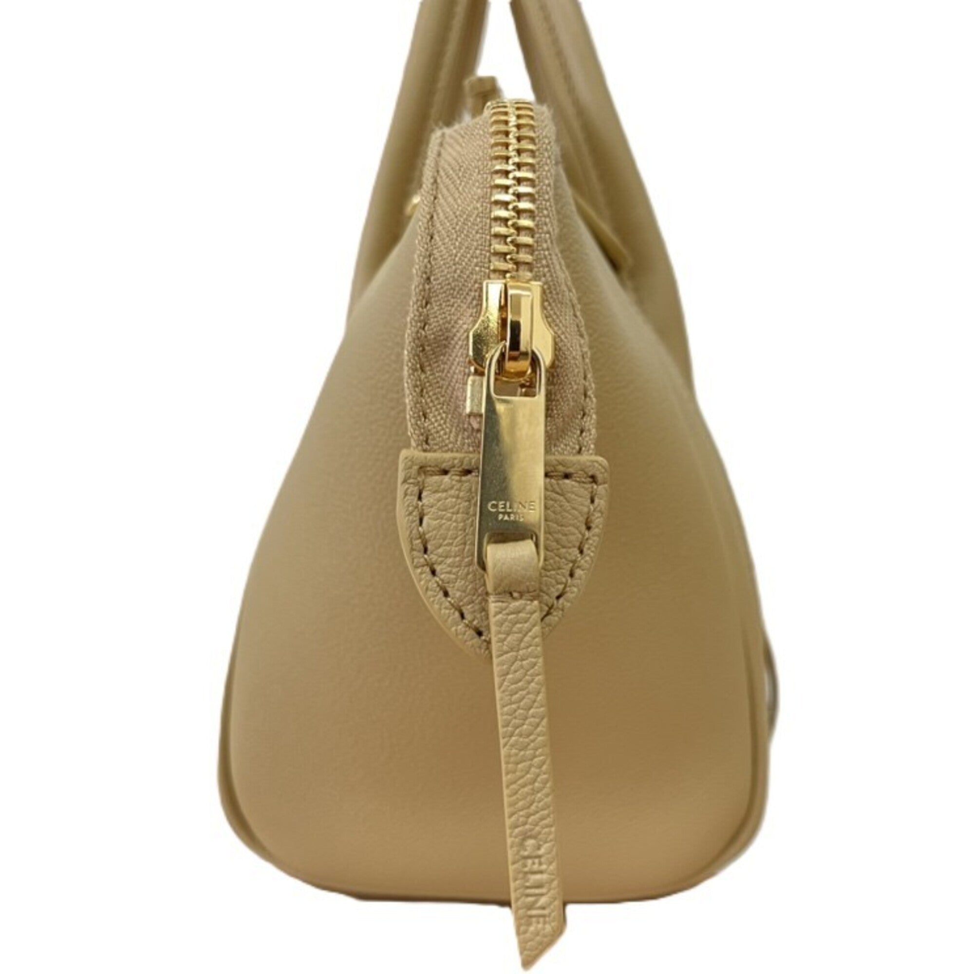 Celine Beige Leather Shoulder Bag (Pre-Owned)