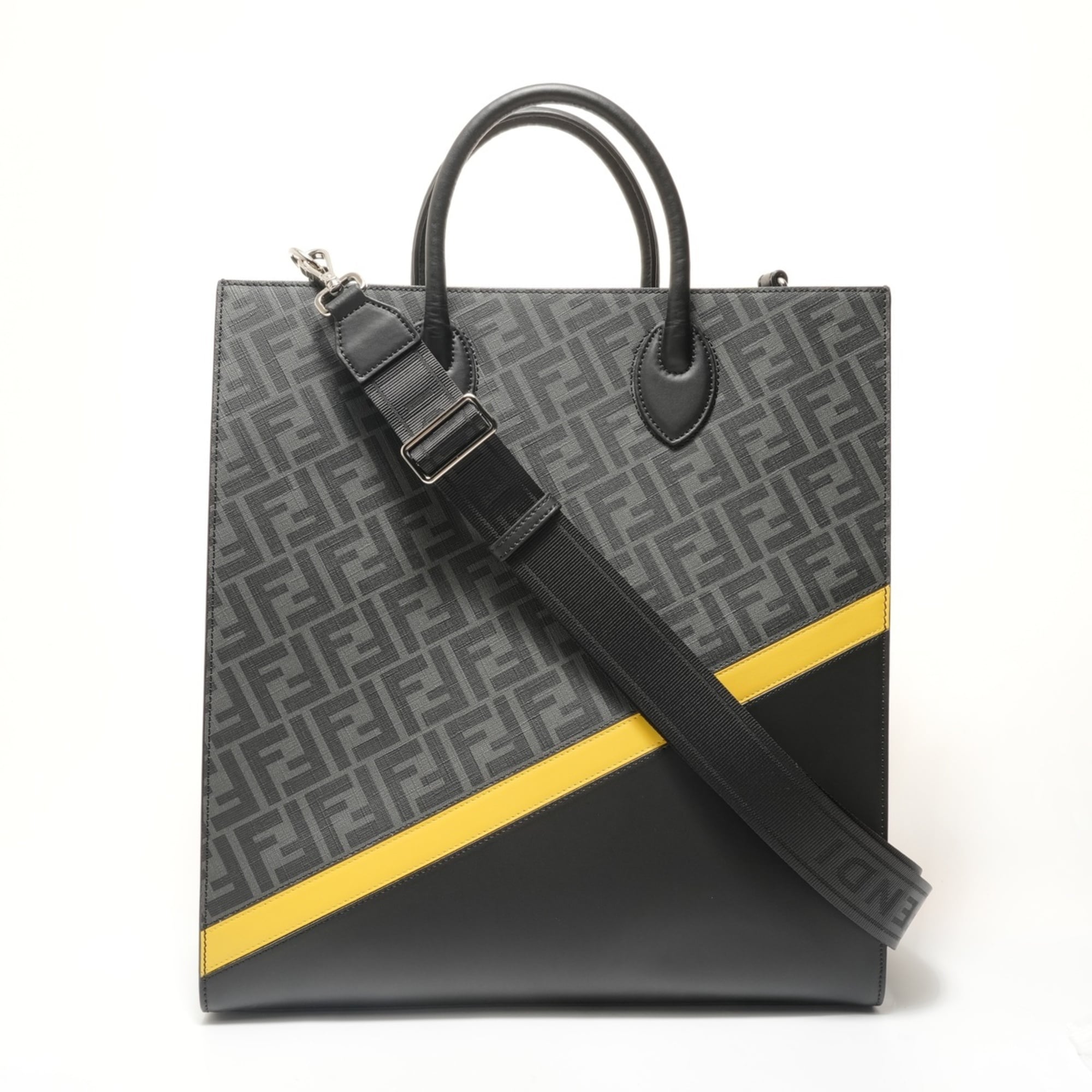 Fendi Black Zucca Handbag (Pre-Owned)