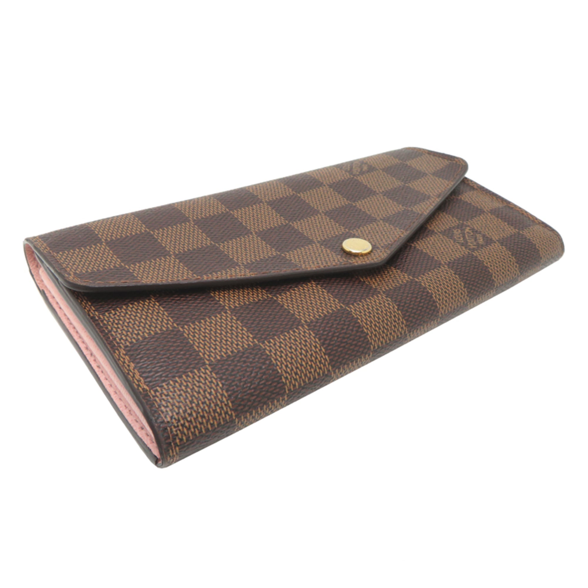 Louis Vuitton Rose Ballerine Damier Canvas Long Wallet (Bi-Fold) (Pre-Owned)