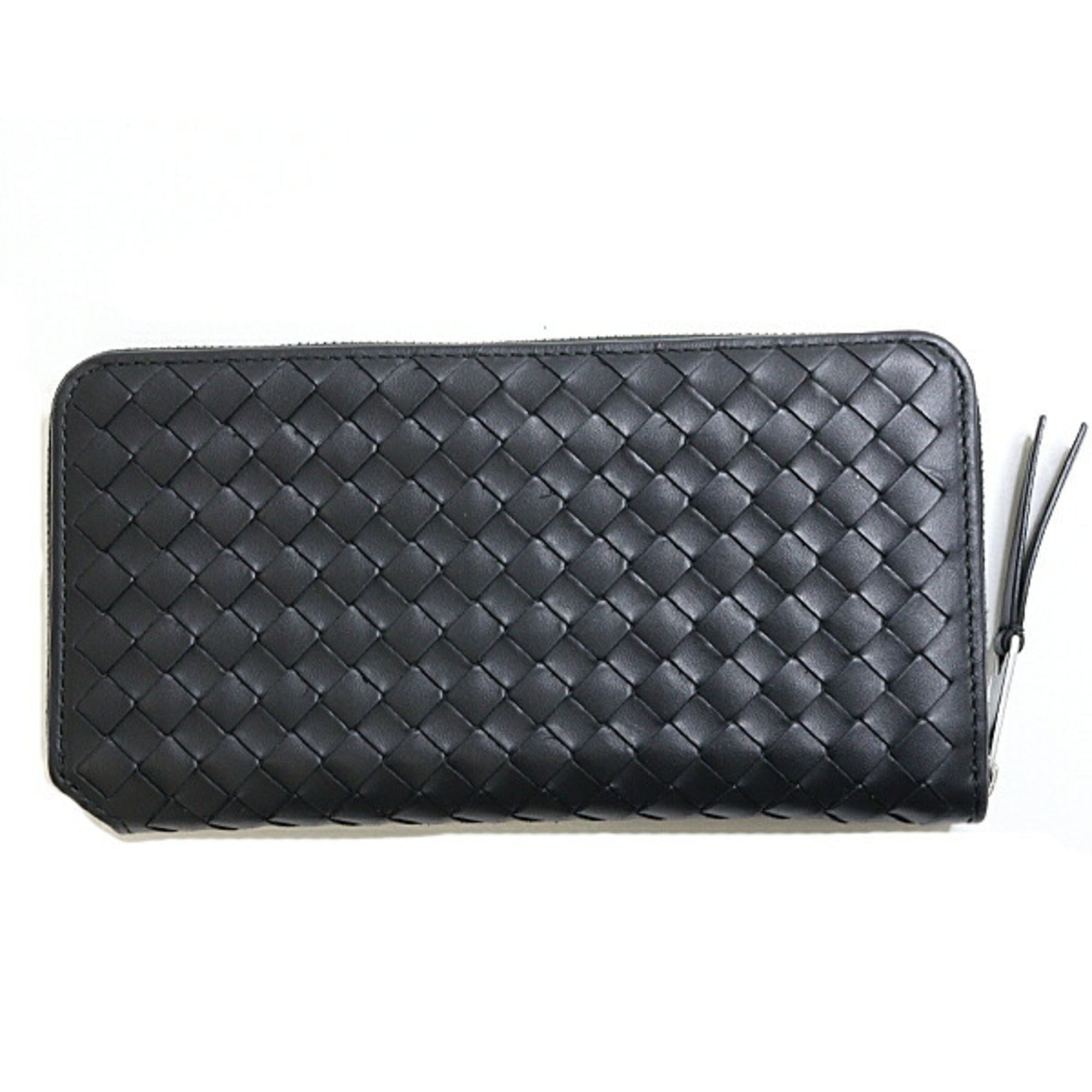 Bottega Veneta Black Leather Long Wallet (Bi-Fold) (Pre-Owned)