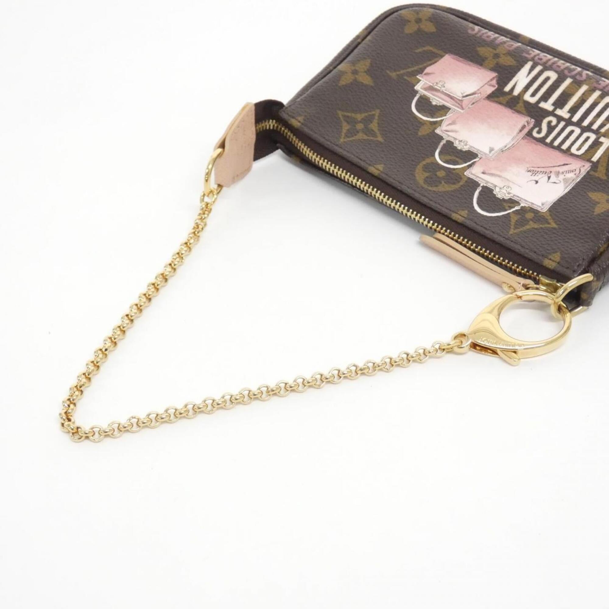 Louis Vuitton Marron Coated Canvas Pochette Pouch (Pre-Owned)