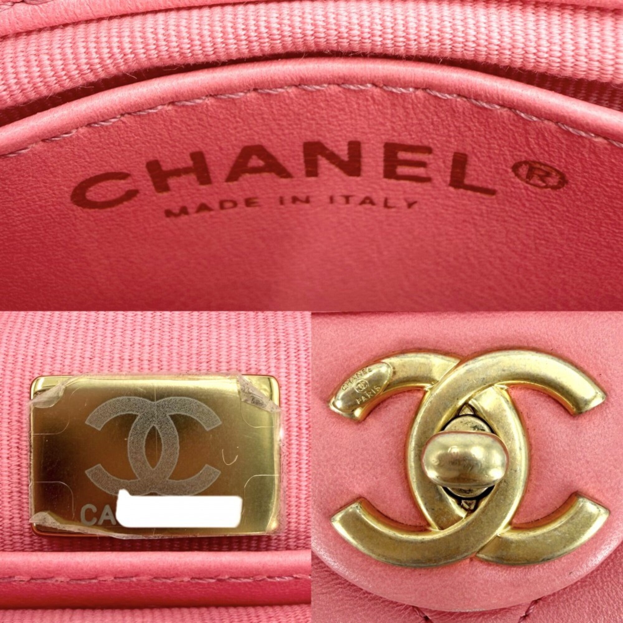 Chanel Pink Leather Shoulder Bag (Pre-Owned)