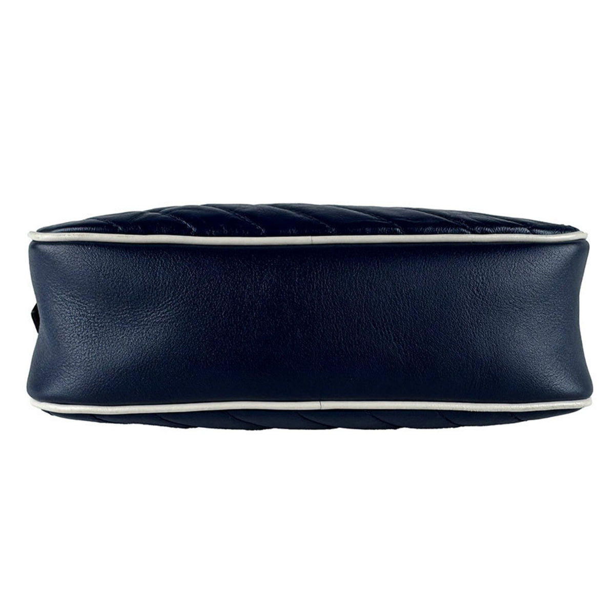Gucci Ivory Navy Leather Shoulder Bag (Pre-Owned)