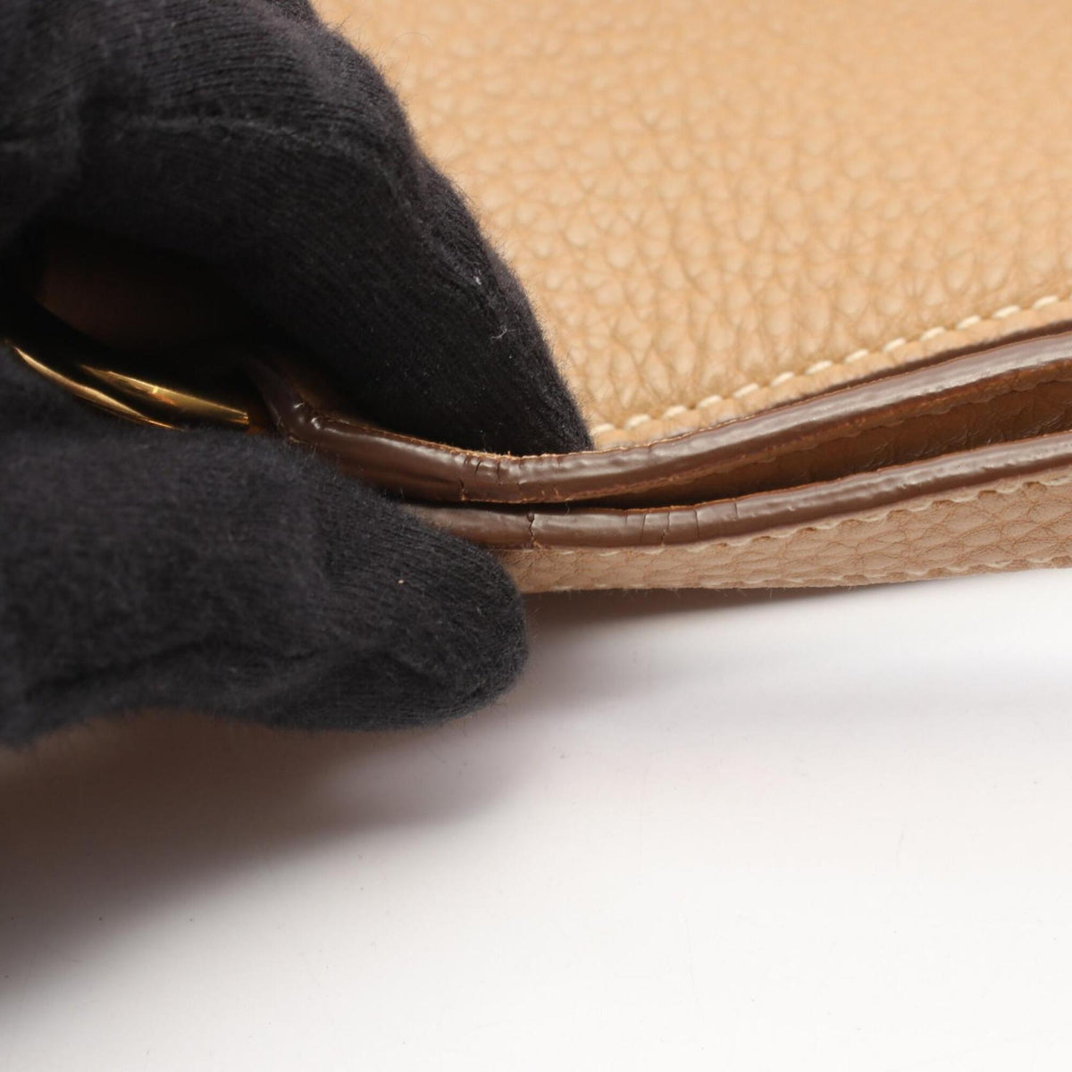 Prada Beige Leather Handbag Tote Bag (Pre-Owned)