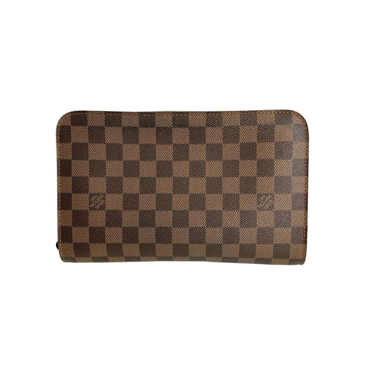 Louis Vuitton Brown Damier Canvas Clutch Bag (Pre-Owned)