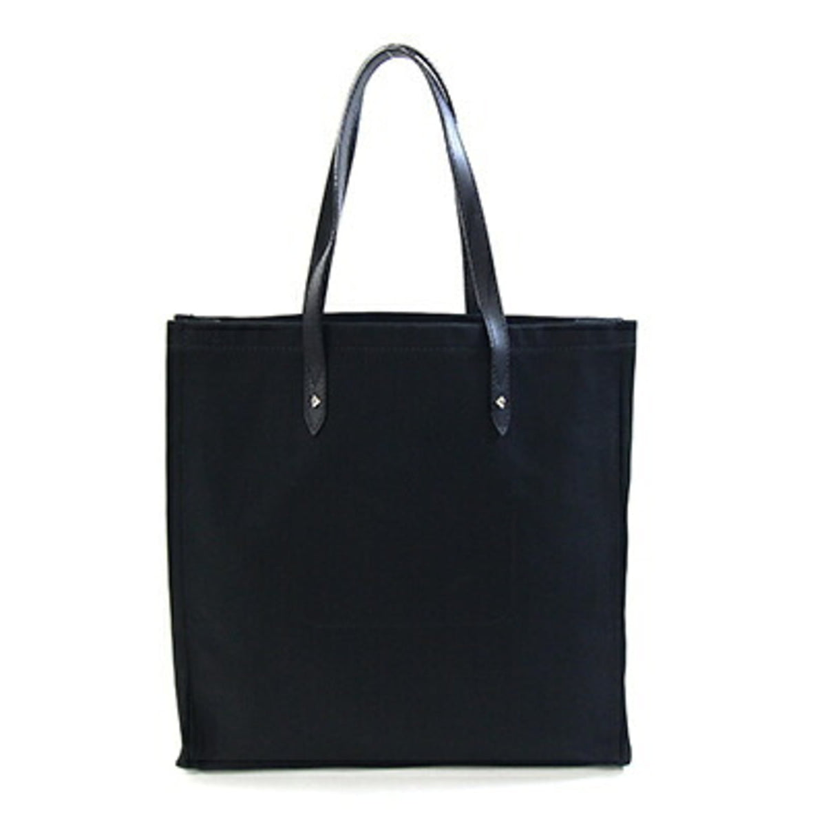 Jimmy Choo Black Canvas Leather Tote Bag (Pre-Owned)