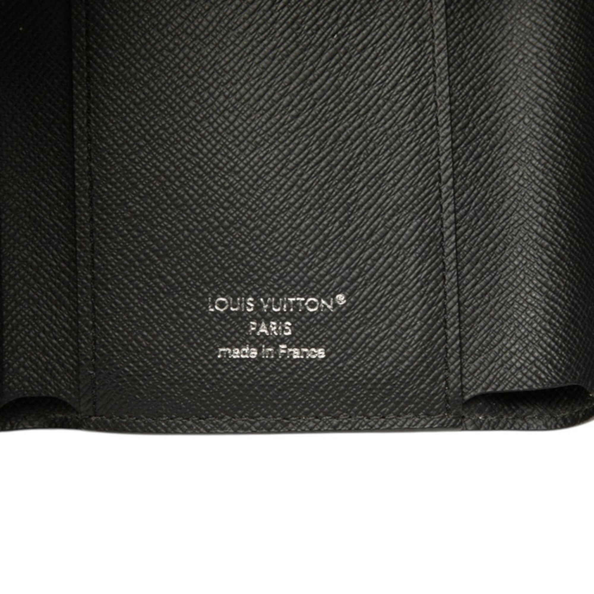 Louis Vuitton Black Gray Pvc Leather Wallet (Tri-Fold) (Pre-Owned)