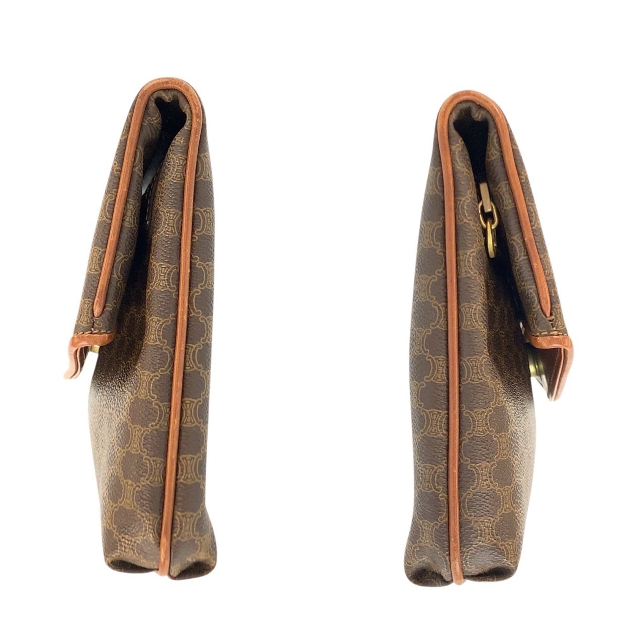 Celine Brown Pvc Clutch Bag Handbag Pouch (Pre-Owned)