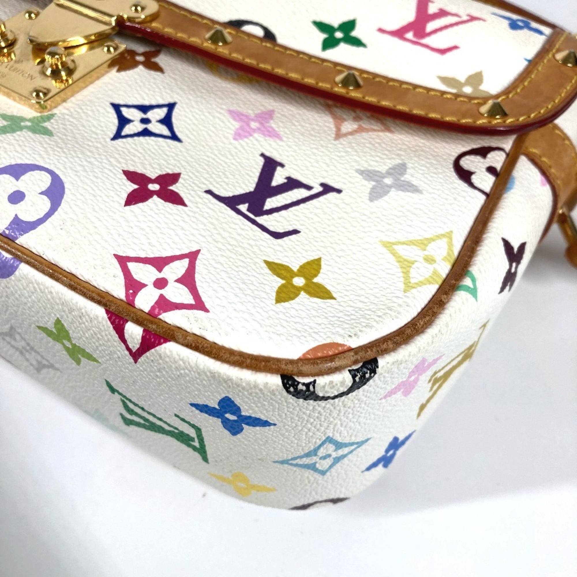 Louis Vuitton Blanc White Monogram Multicolore Shoulder Bag (Pre-Owned)