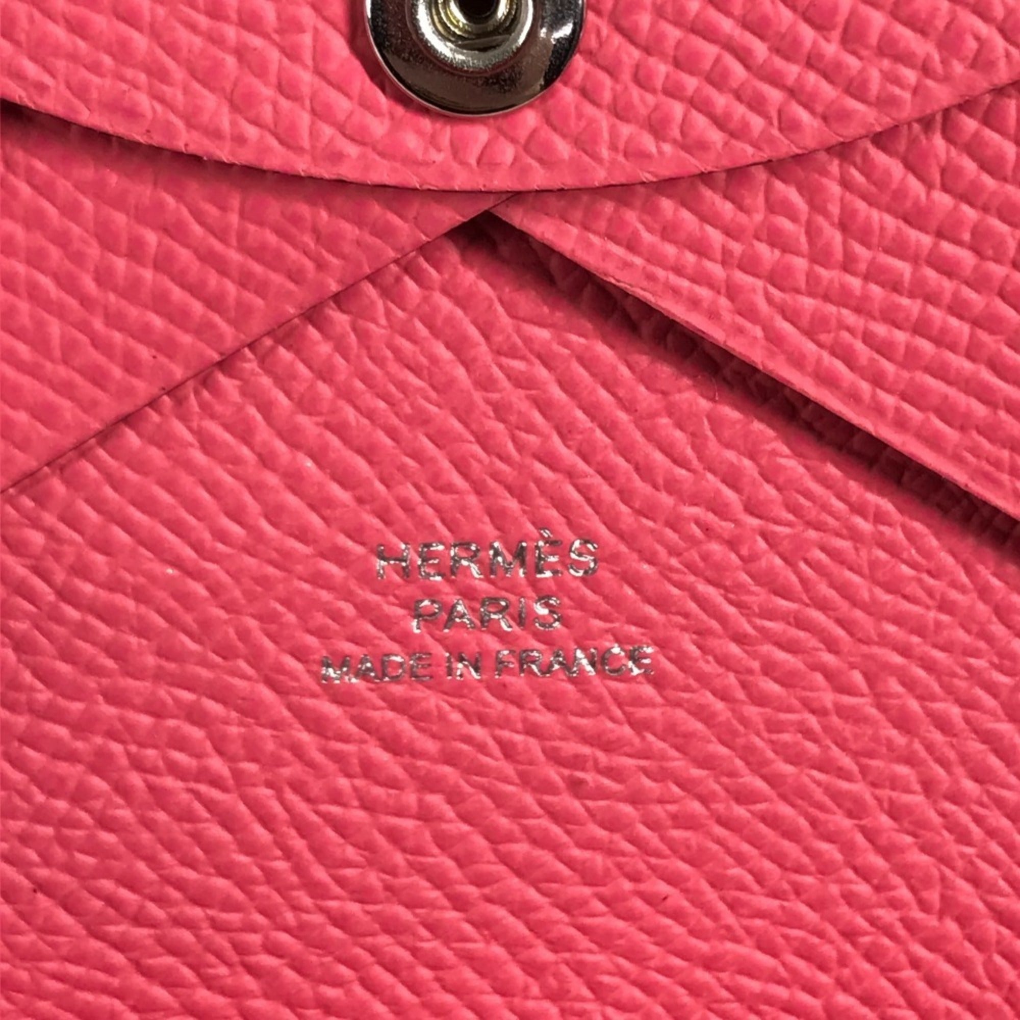 Hermes Pink Epsom Leather Coin Purse/Coin Case (Pre-Owned)