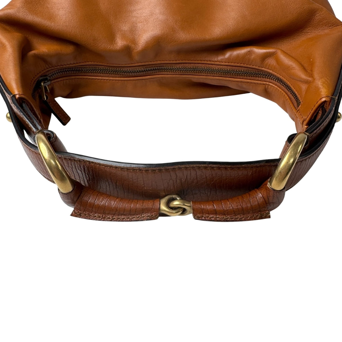 Gucci Camel Leather Shoulder Bag (Pre-Owned)