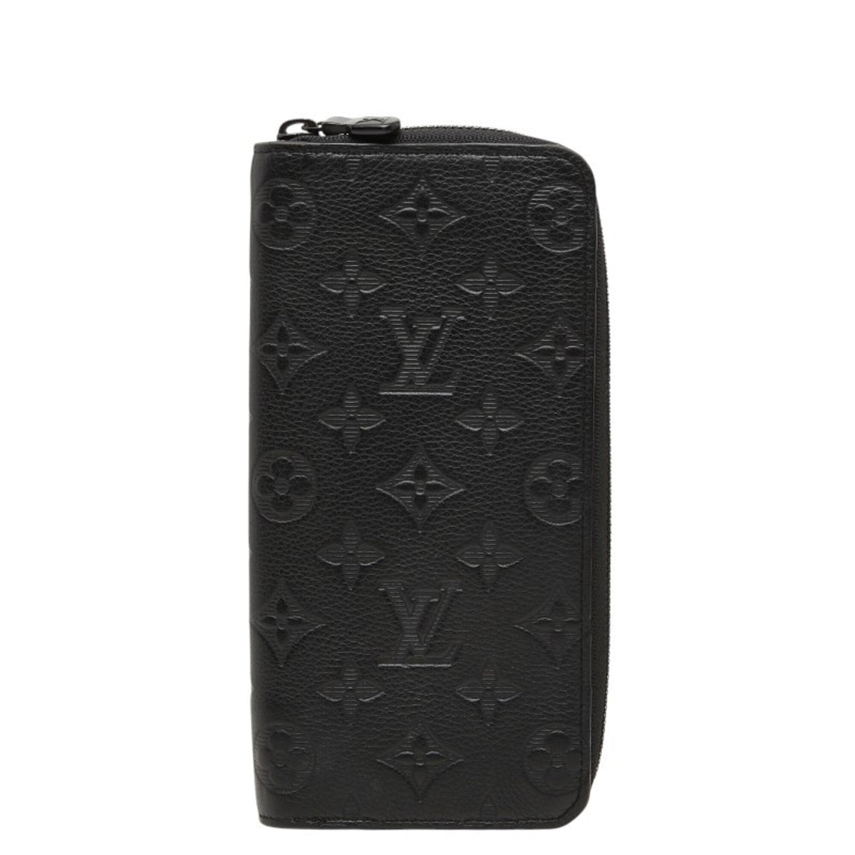 Louis Vuitton Black Leather Long Wallet (Bi-Fold) (Pre-Owned)