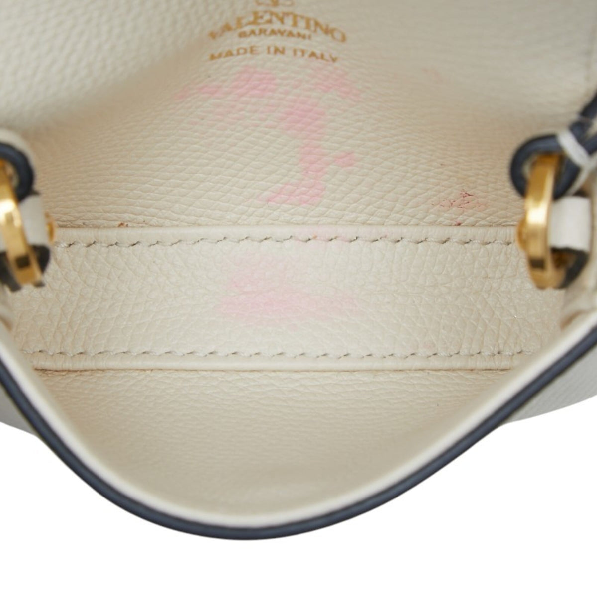 Valentino White Leather Pochette Shoulder Bag (Pre-Owned)