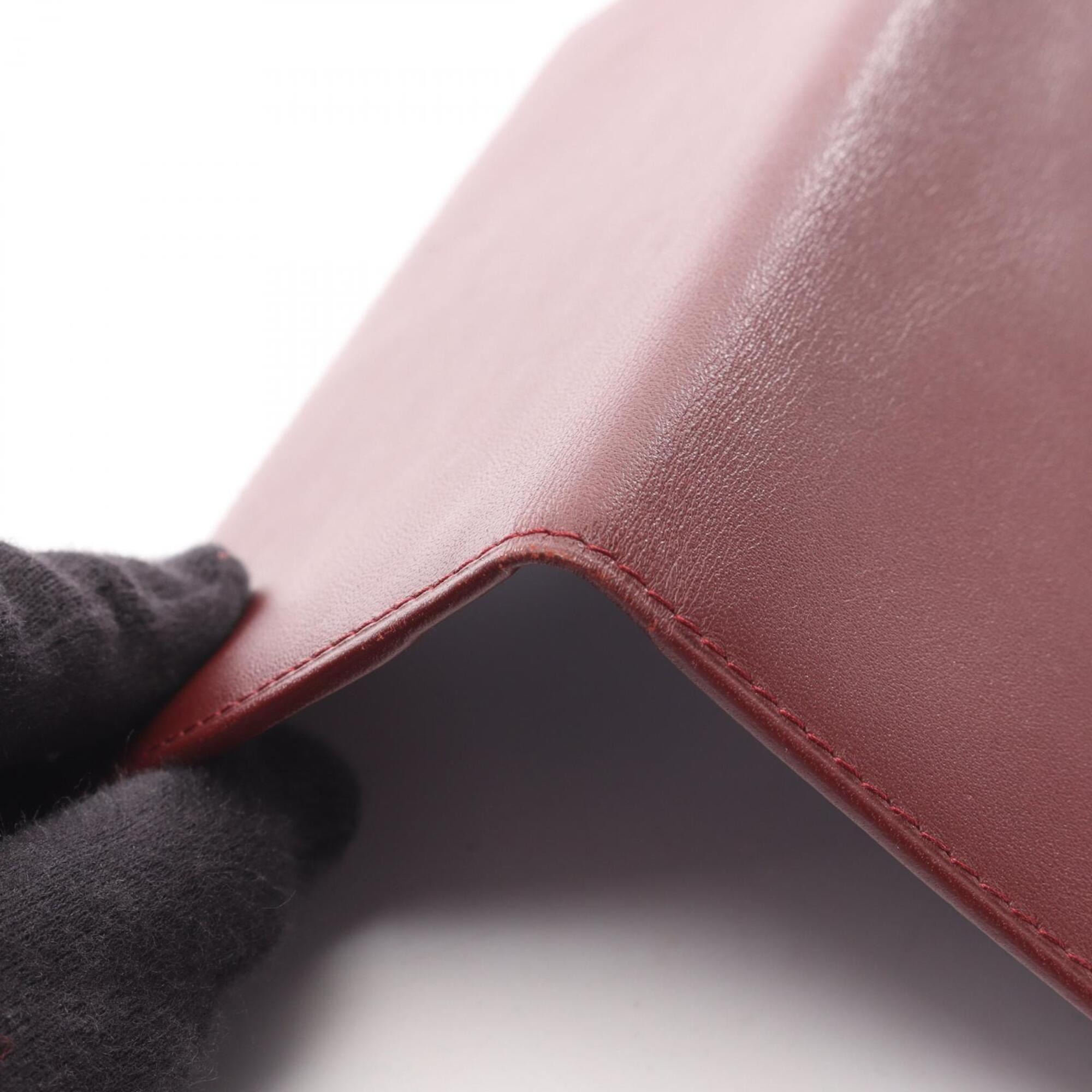Cartier Bordeaux Leather Long Wallet (Bi-Fold) (Pre-Owned)