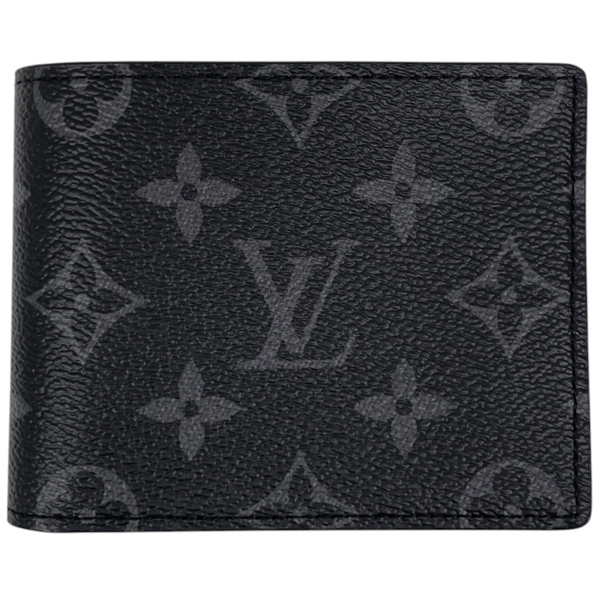 Louis Vuitton Black Noir Monogram Eclipse Wallet (Bi-Fold) (Pre-Owned)