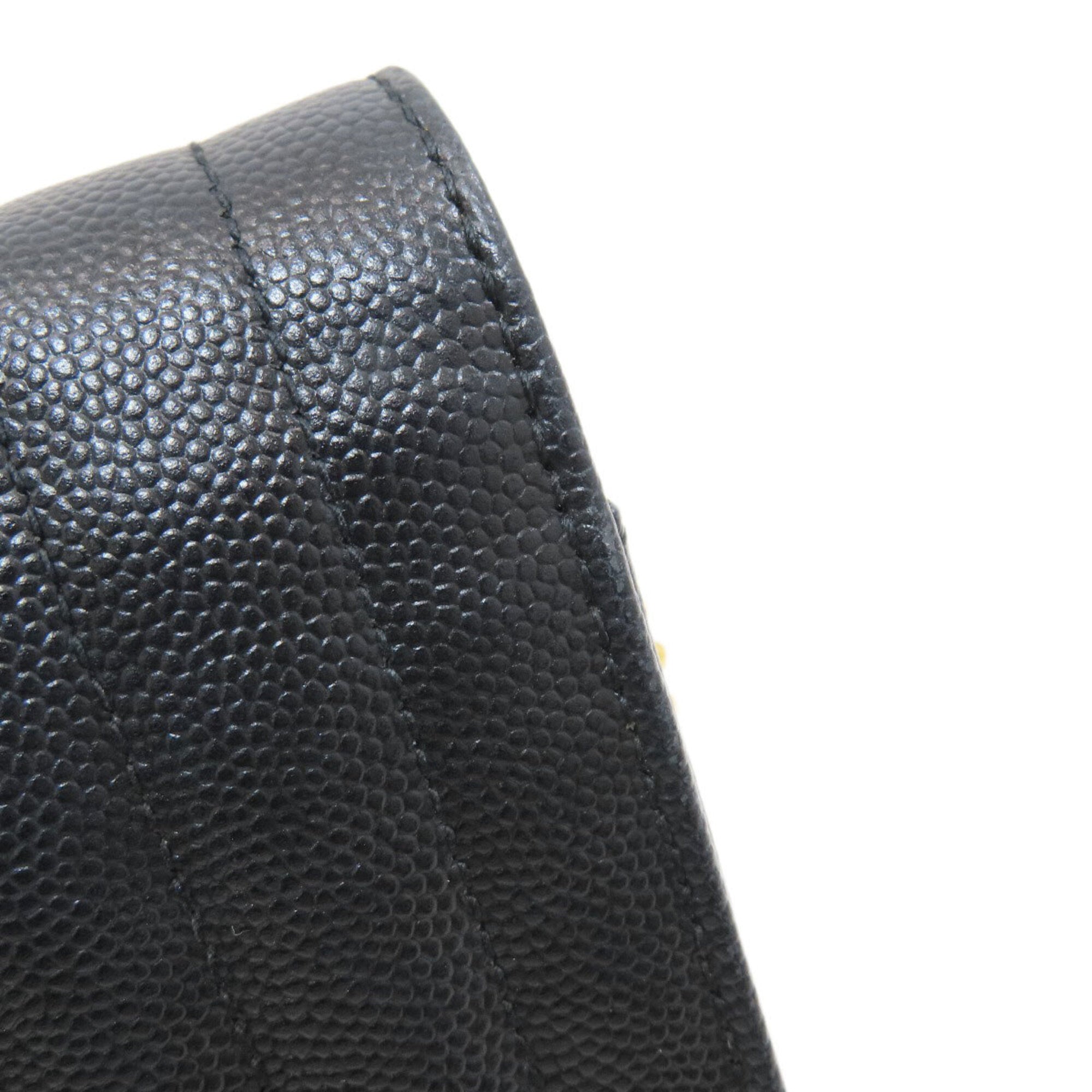 Yves Saint Laurent Black Leather Chain/Shoulder Wallet (Pre-Owned)