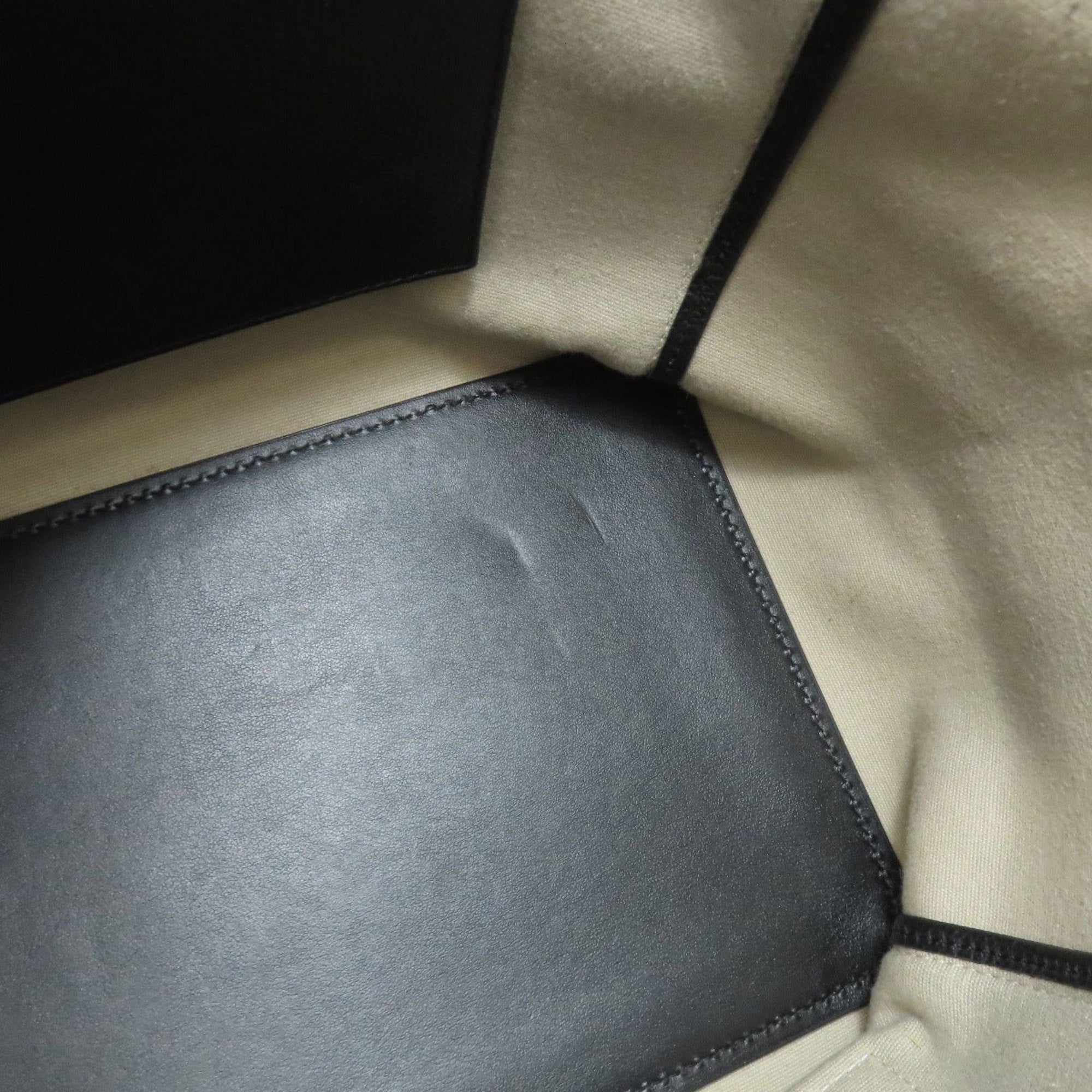 Valextra Black Navy White Canvas Tote Bag (Pre-Owned)