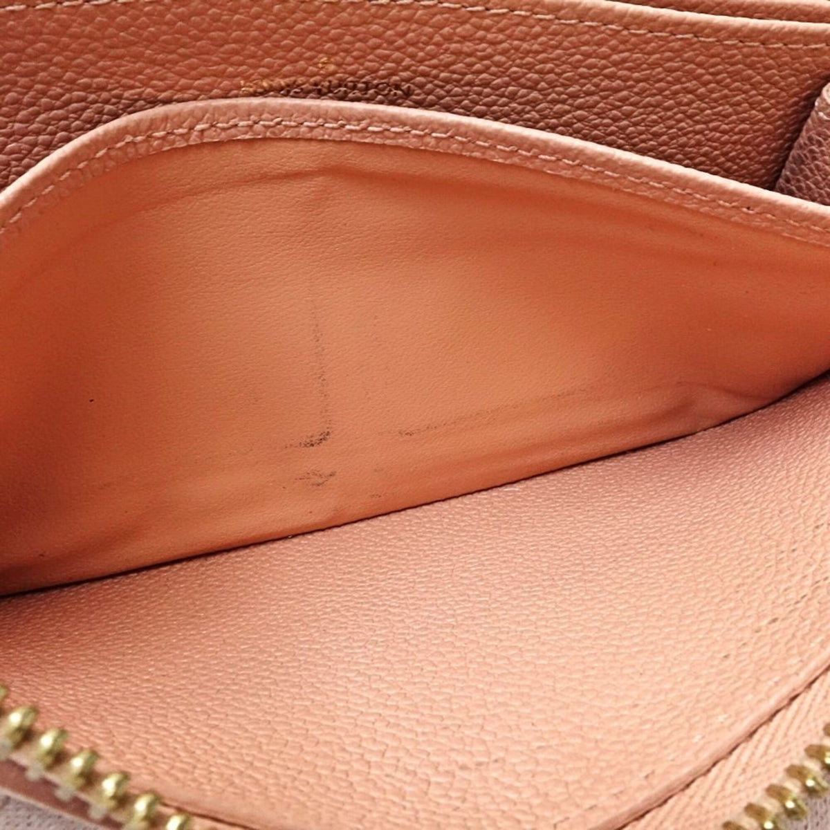 Louis Vuitton Monogram Empreinte Beige Leather Long Wallet (Bi-Fold) (Pre-Owned)