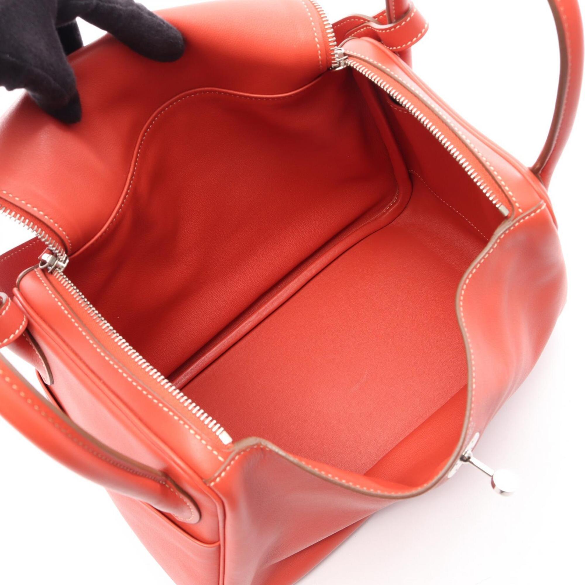 Hermes Orange Swift Leather Leather Handbag Shoulder Bag (Pre-Owned)
