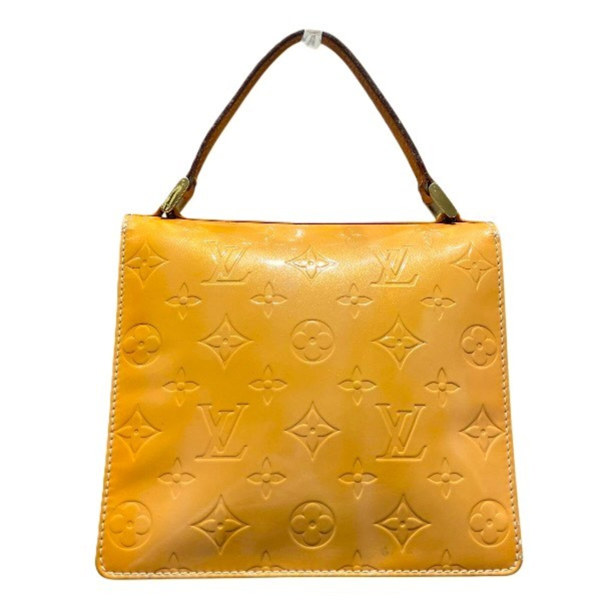 Louis Vuitton Rose Yellow Patent Leather Handbag (Pre-Owned)