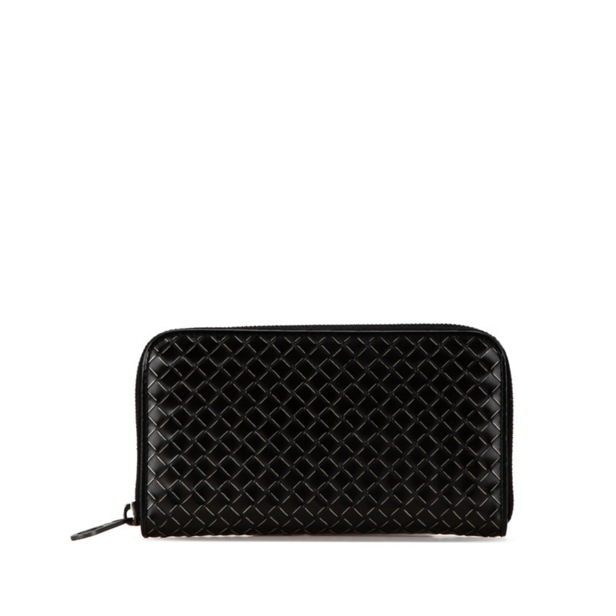 Bottega Veneta Black Leather Long Wallet (Bi-Fold) (Pre-Owned)