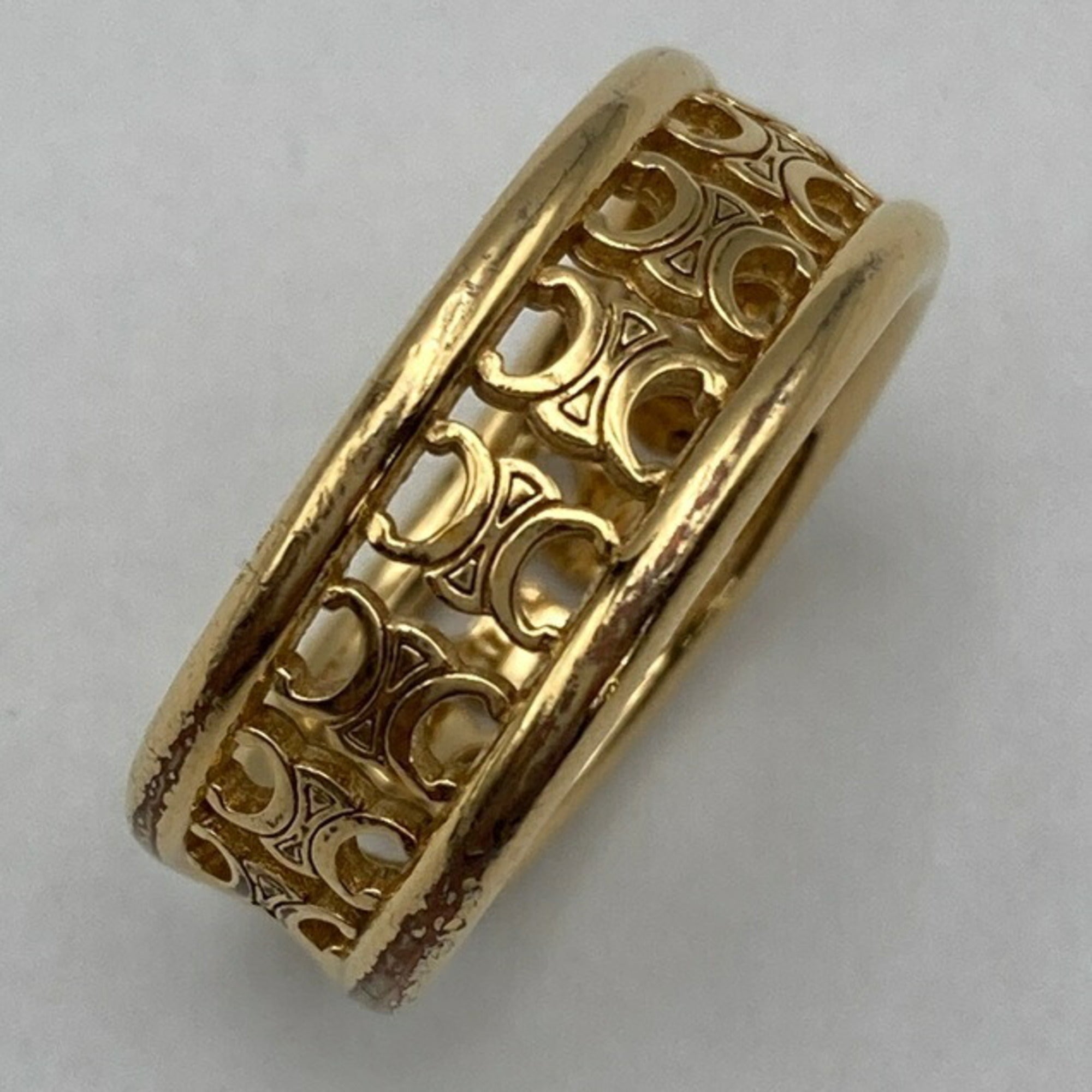 Celine Gold Metal Band Ring (Pre-Owned)