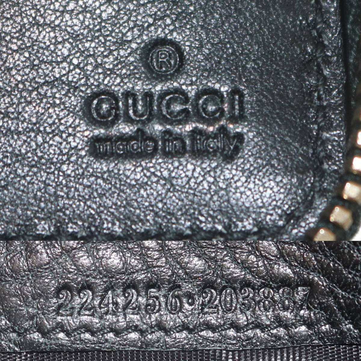 Gucci Diamante Beige Black Canvas Leather Wallet (Bi-Fold) (Pre-Owned)