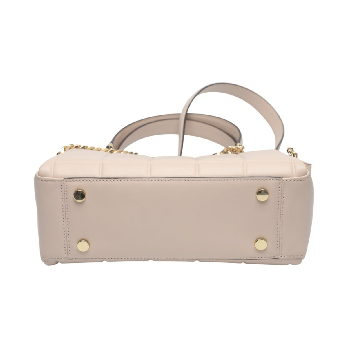 Michael Kors Pink Beige Leather Handbag Shoulder Bag (Pre-Owned)