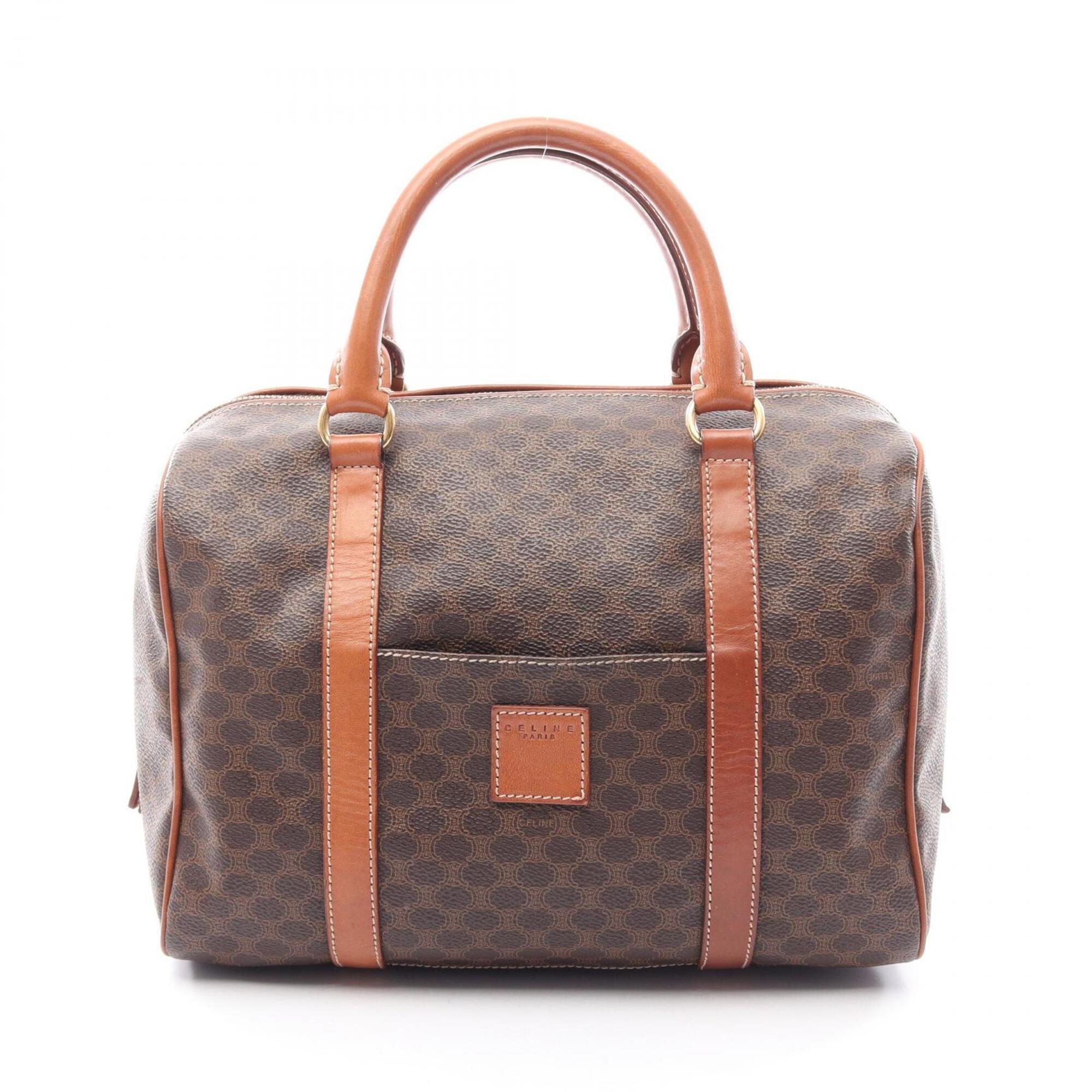 Celine Brown Coated Canvas Leather Handbag (Pre-Owned)