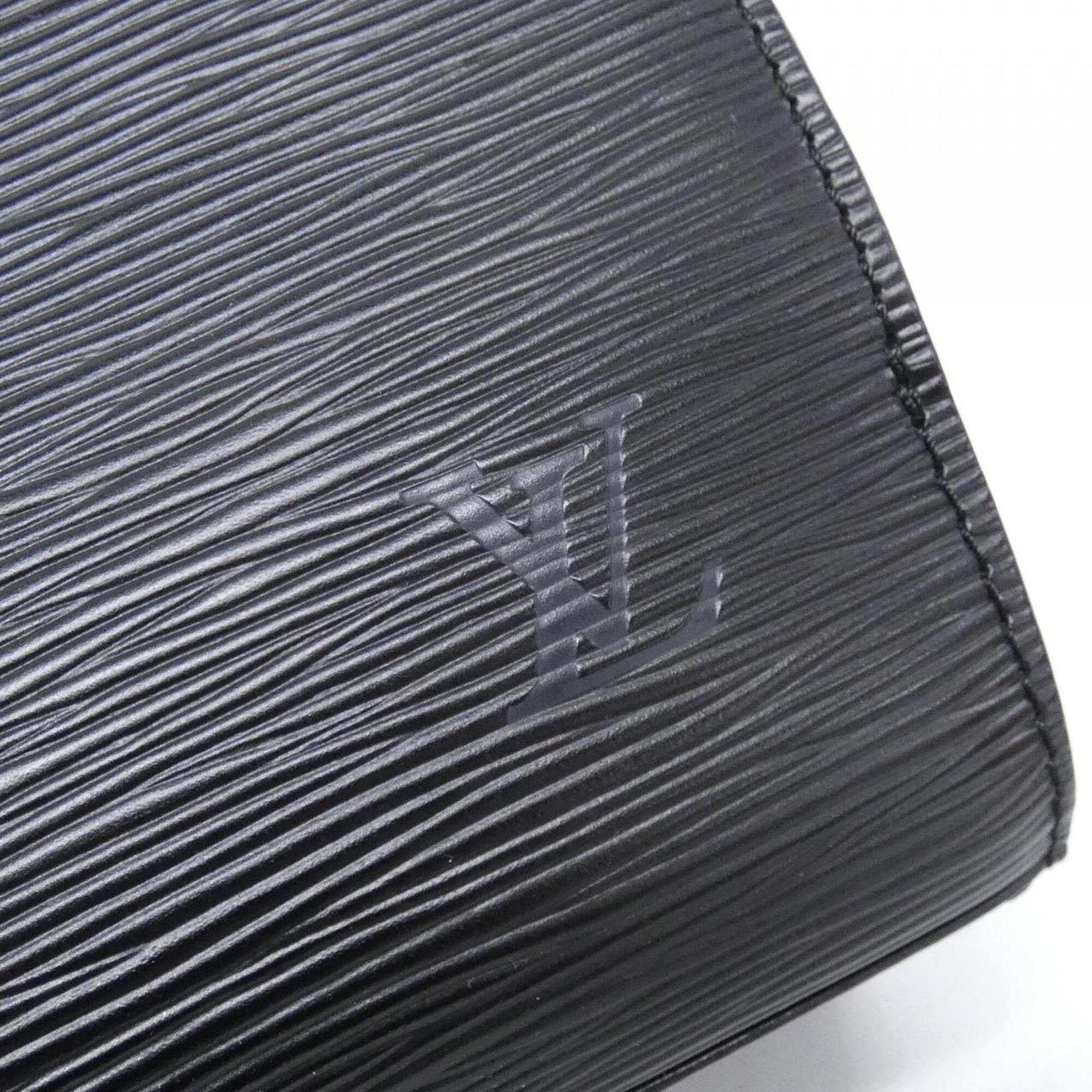 Louis Vuitton Black Leather Handbag (Pre-Owned)