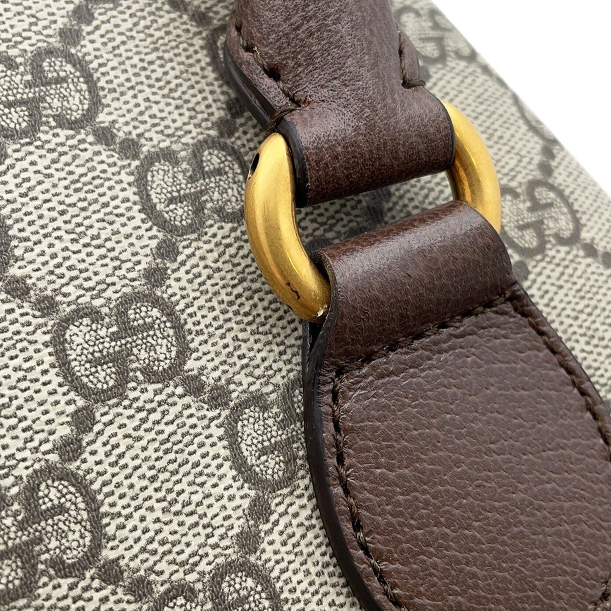 Gucci Beige Gg Supreme Leather Handbag (Pre-Owned)