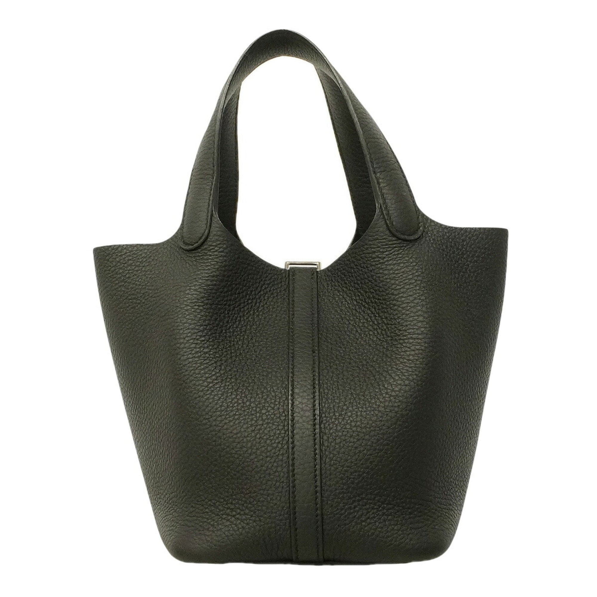 Hermes Black Taurillon Clemence Leather Handbag (Pre-Owned)