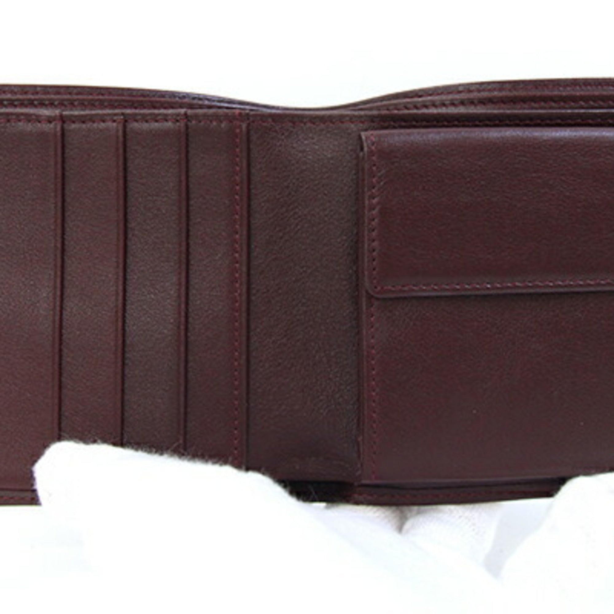 Cartier Must Bordeaux Leather Wallet (Bi-Fold) (Pre-Owned)