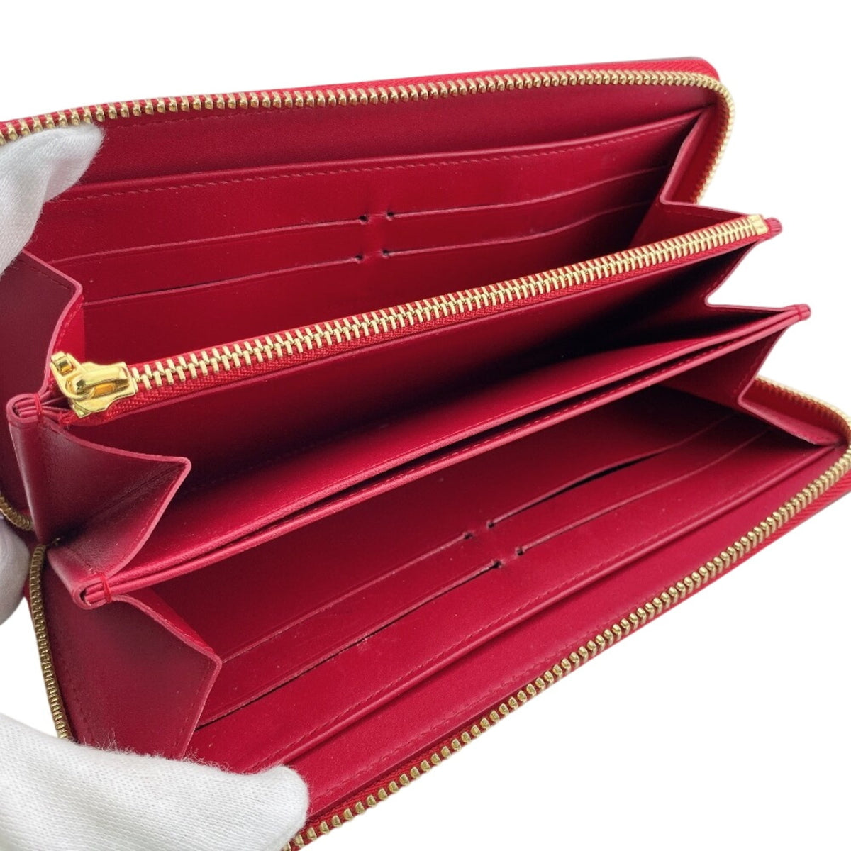 Louis Vuitton Monogram Vernis Red Color Monogram Vernis Long Wallet (Bi-Fold) (Pre-Owned)