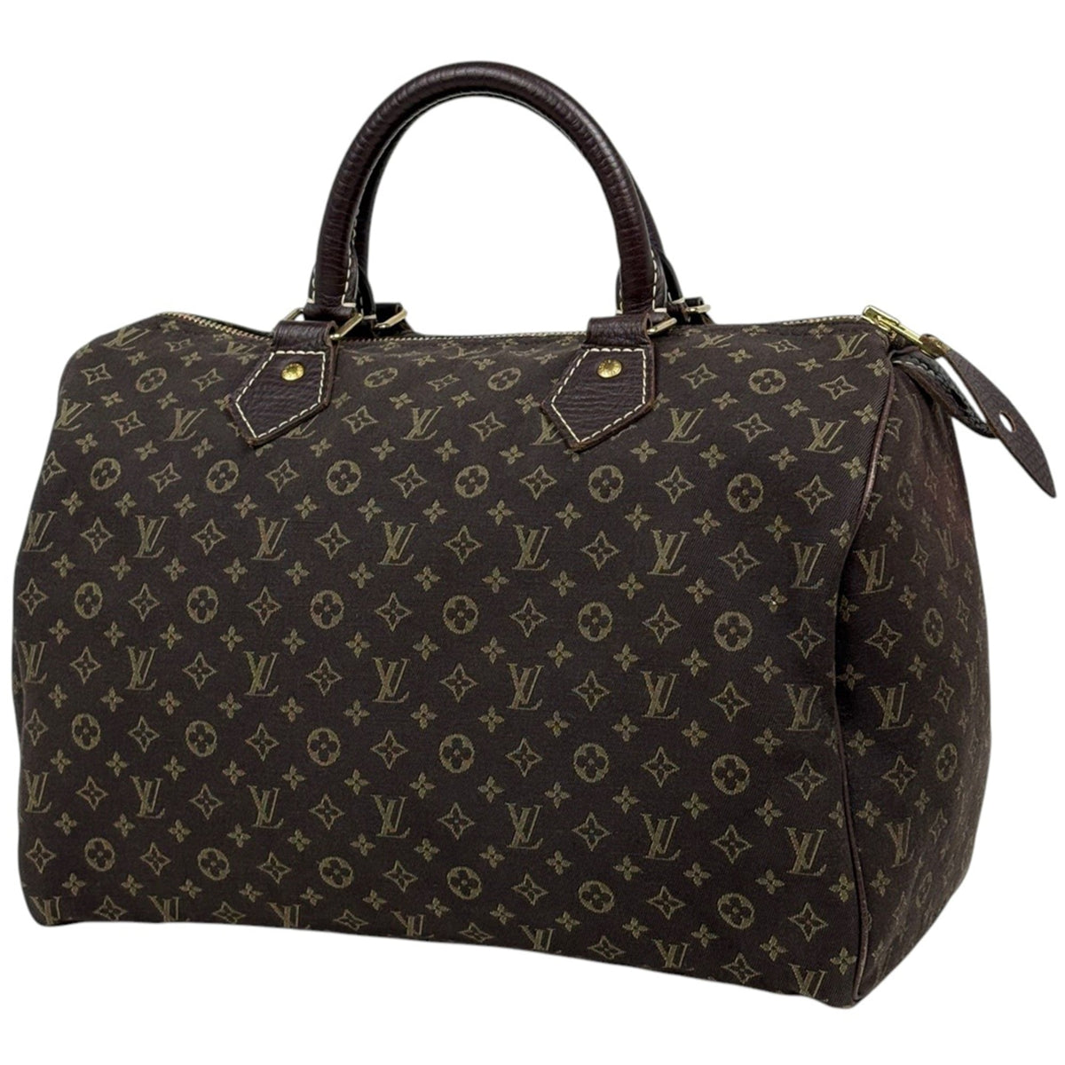 Louis Vuitton Dark Brown Ebene Monogram Boston Bag Handbag (Pre-Owned)