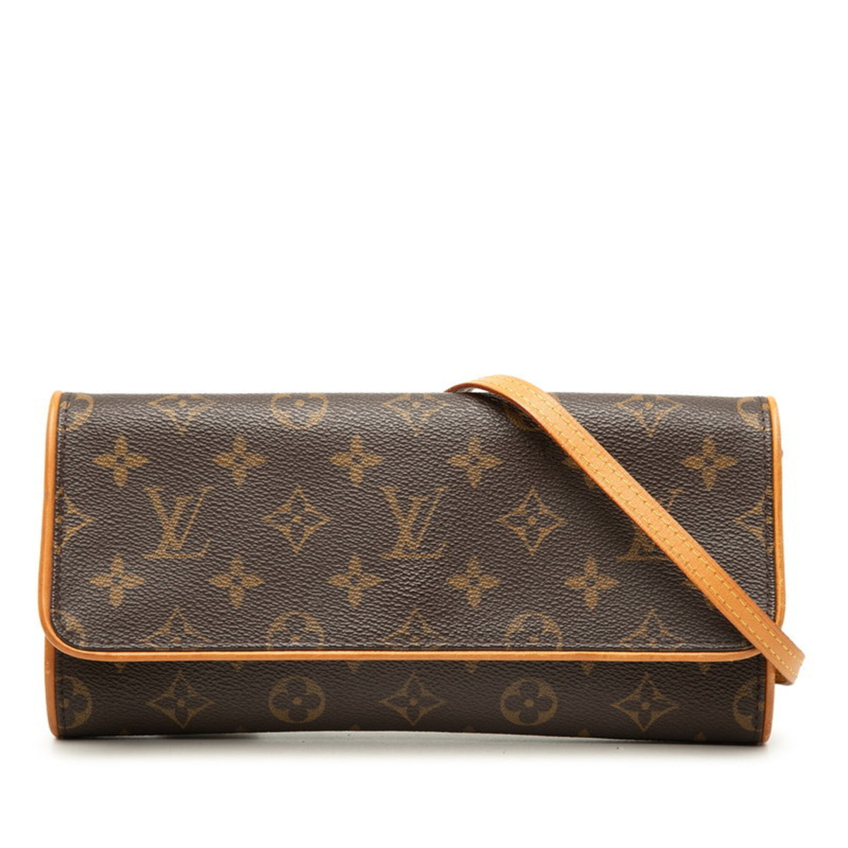 Louis Vuitton Monogram Brown Pvc Leather Pochette Shoulder Bag (Pre-Owned)
