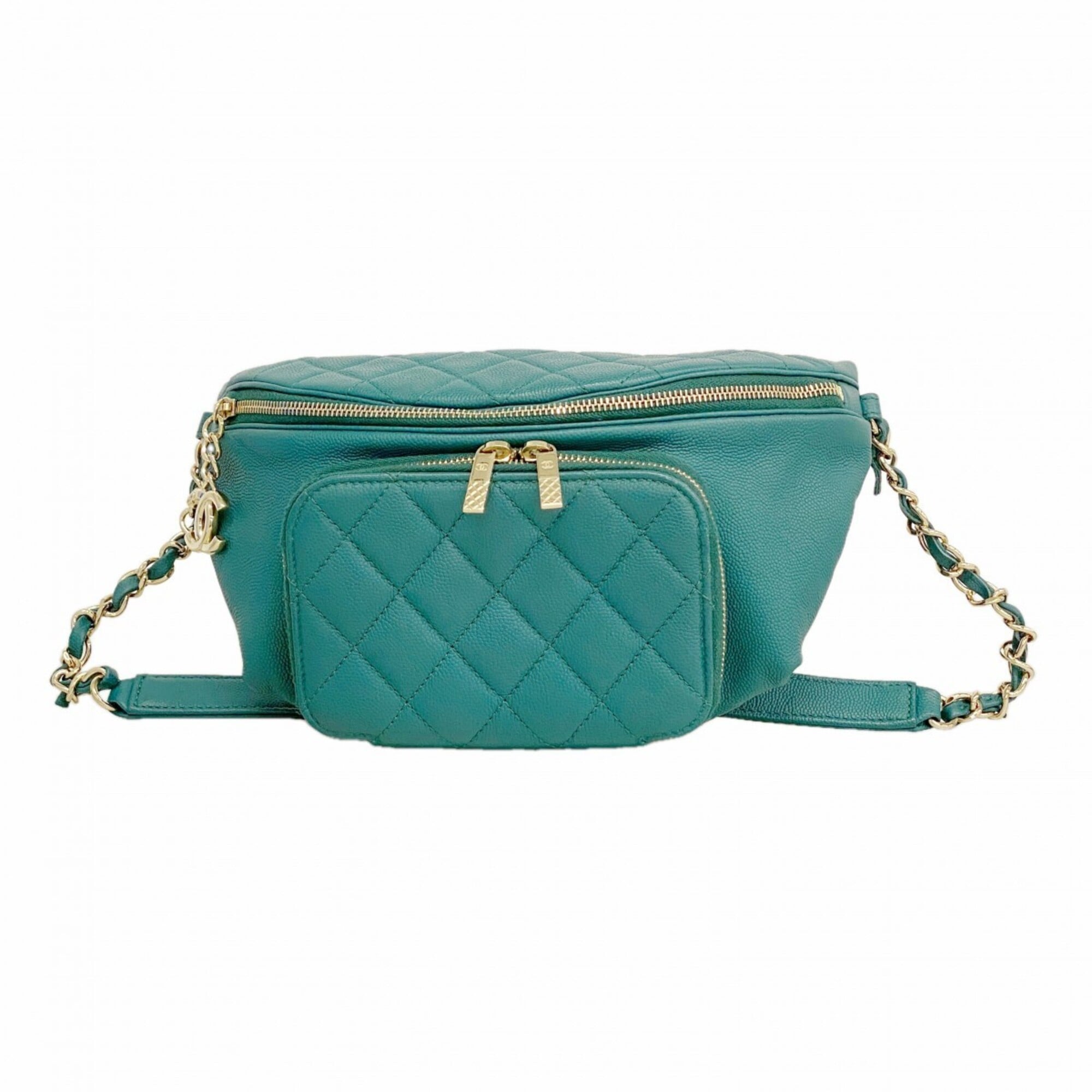 Chanel Green Grained Calfskin Fanny Pack (Pre-Owned)