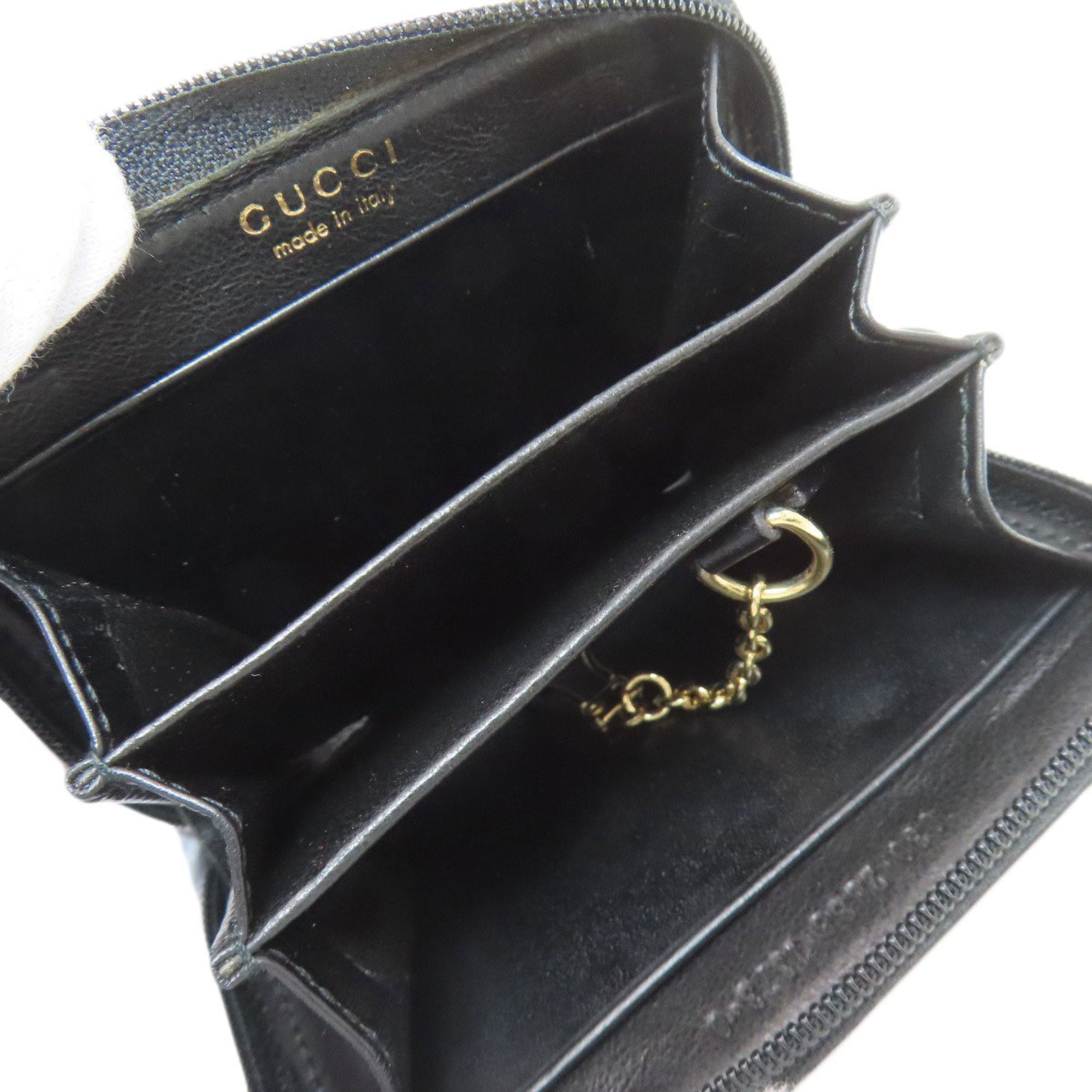 Gucci Black Leather Coin Purse/Coin Case (Pre-Owned)