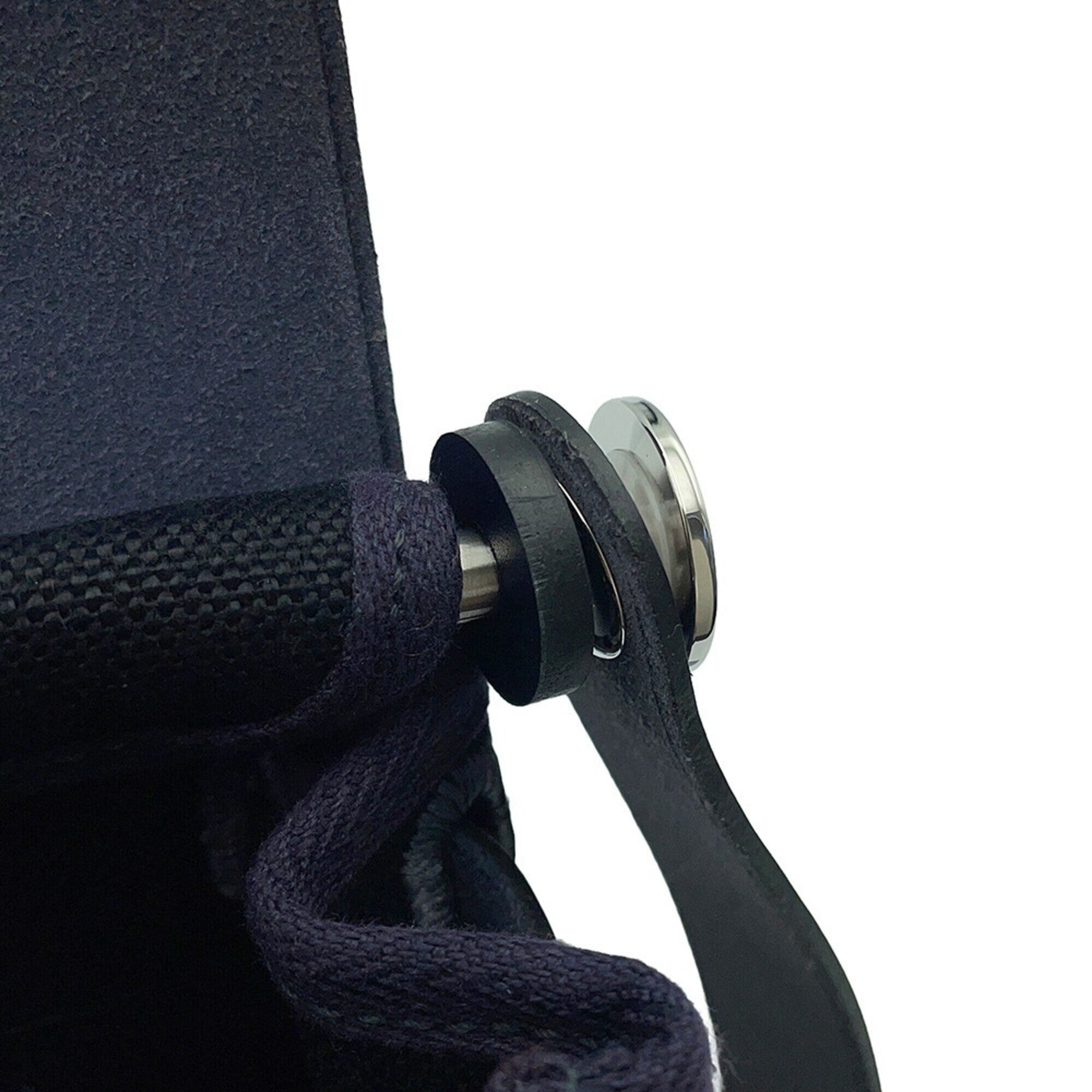Hermes Black Blue Indigo Vache Leather Handbag Shoulder Bag (Pre-Owned)