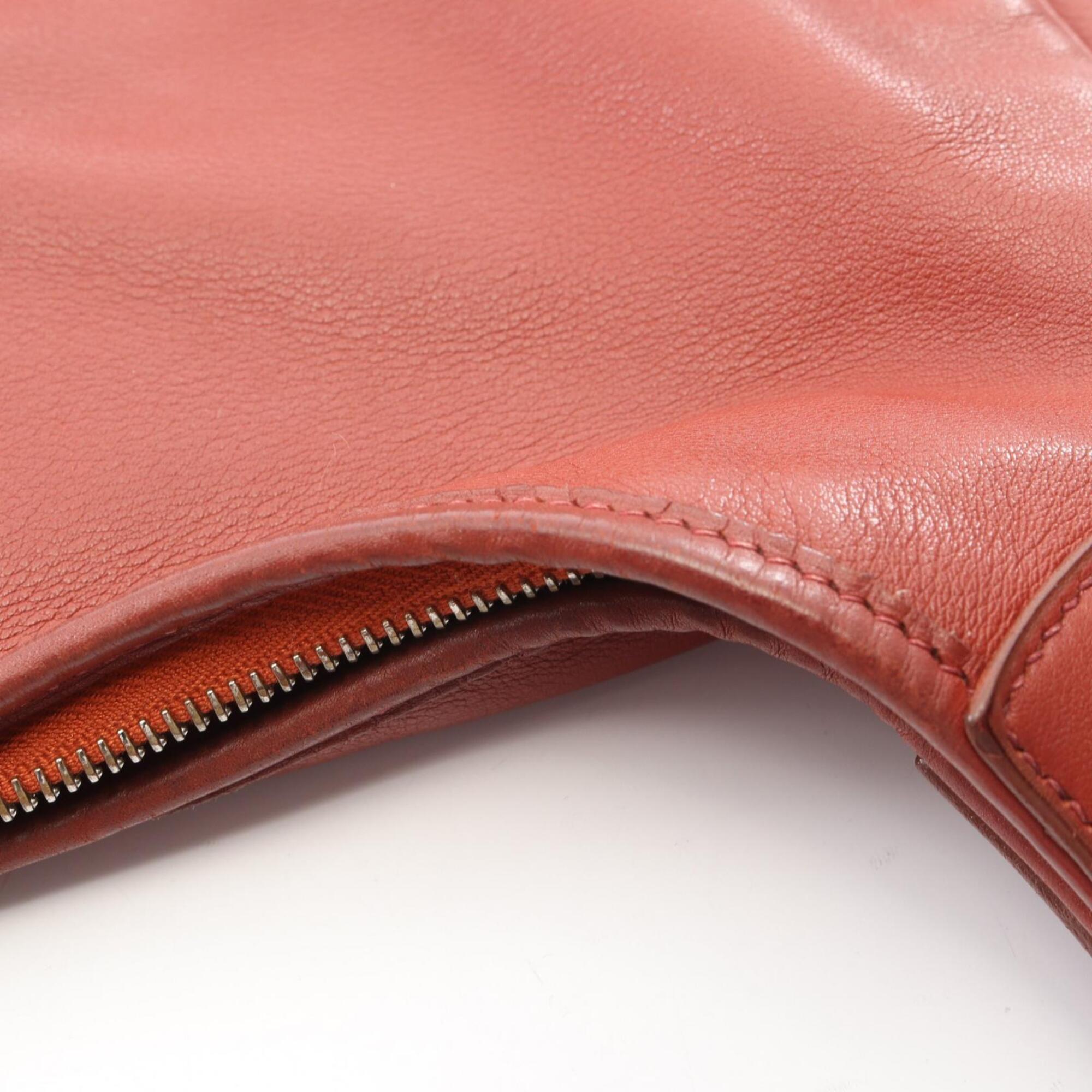 Hermes Bordeaux Rouge H Taurillon Clemence Leather Shoulder Bag (Pre-Owned)
