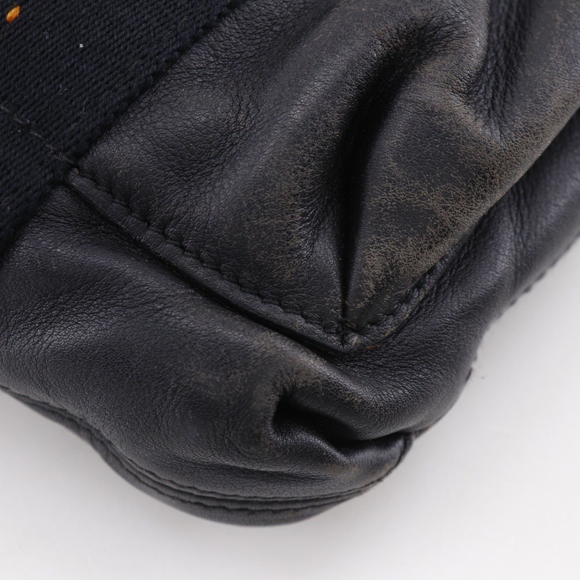 Hermes Black Veau Derma Handbag (Pre-Owned)