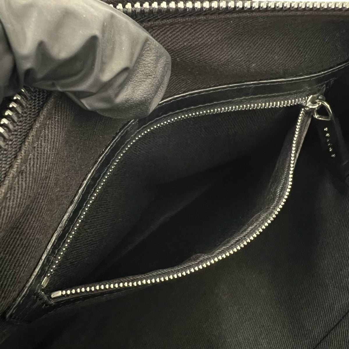 Celine Black Canvas Leather Handbag Shoulder Bag (Pre-Owned)