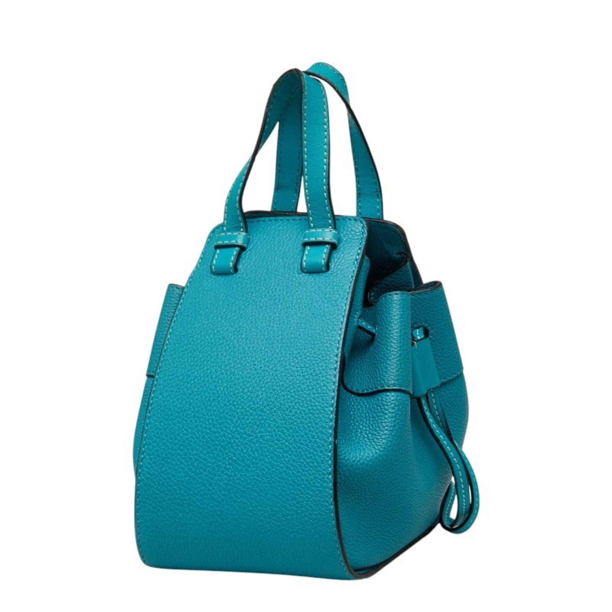 Loewe Hammock Blue Leather Handbag Shoulder Bag (Pre-Owned)