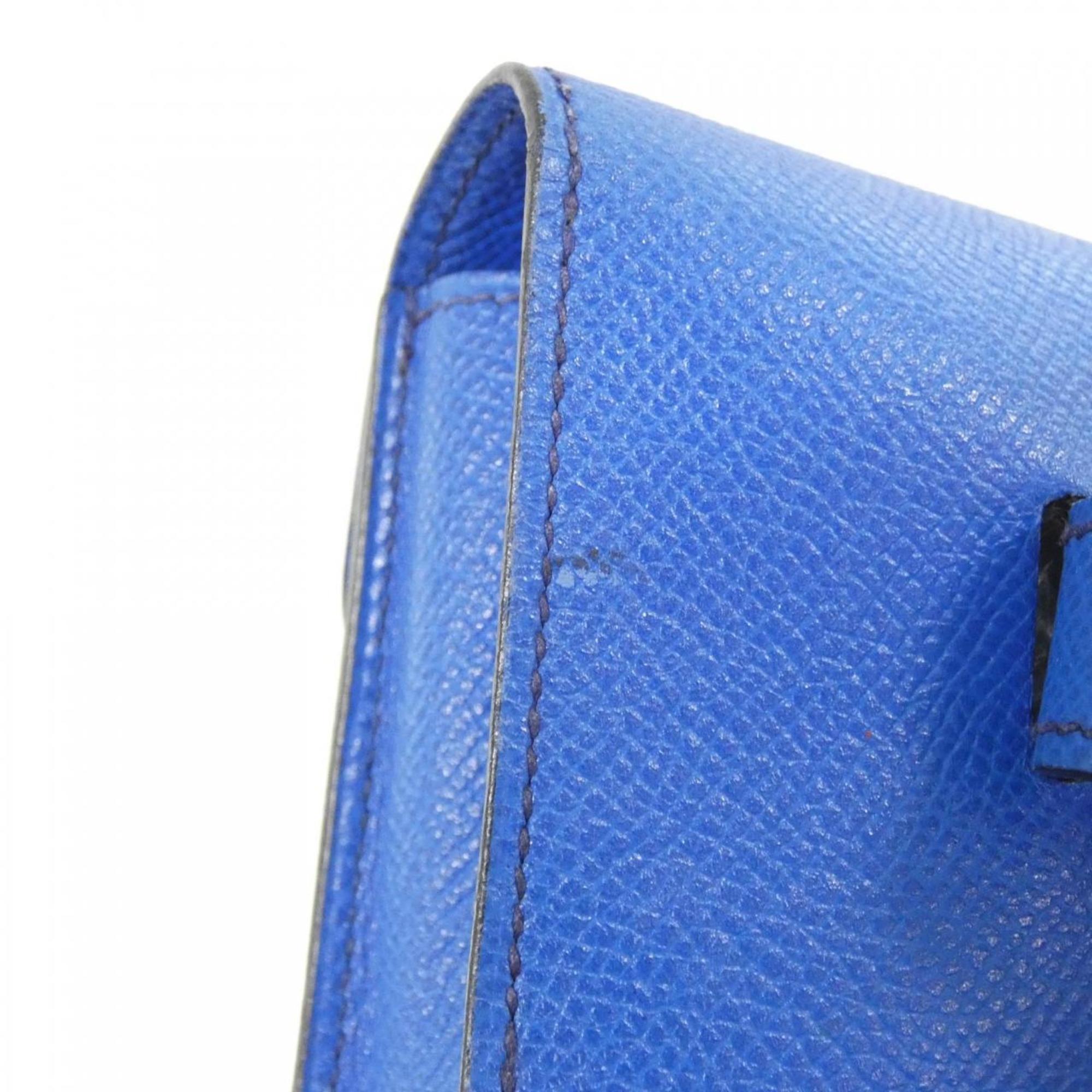 Hermes Blue Courchevel Leather Fanny Pack Pochette (Pre-Owned)