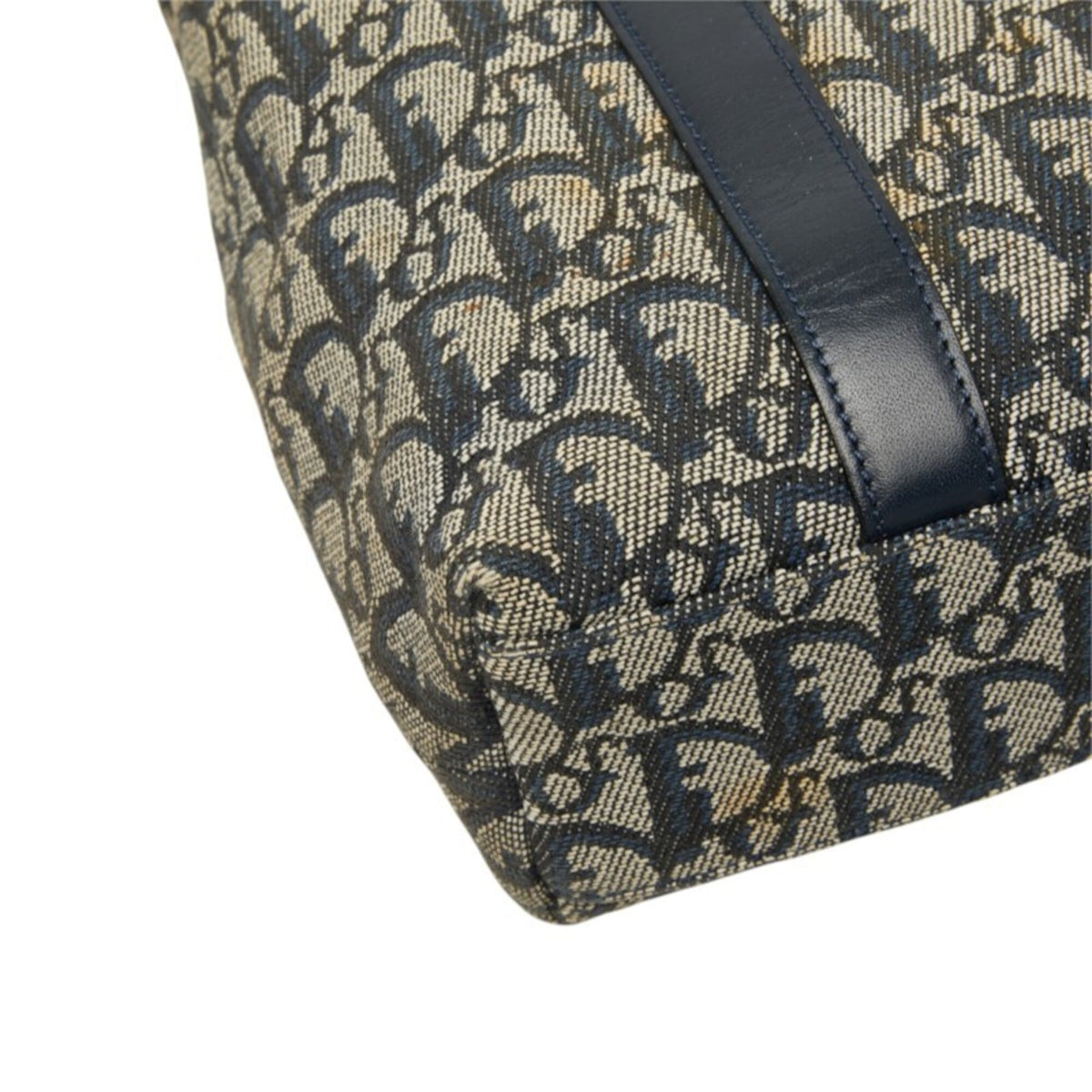 Christian Dior Navy Canvas Leather Handbag (Pre-Owned)