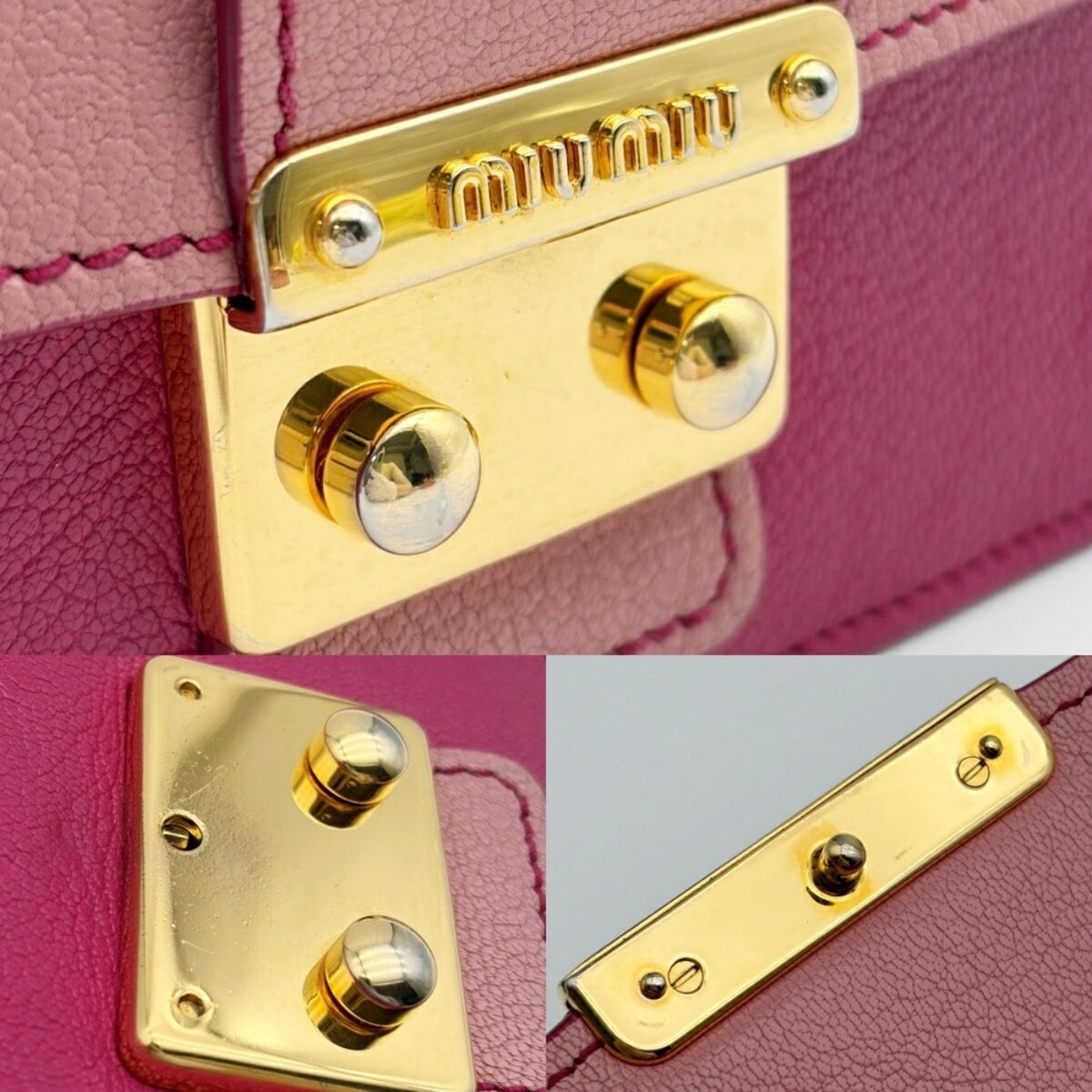 Miu Miu Pink Leather Shoulder Bag (Pre-Owned)