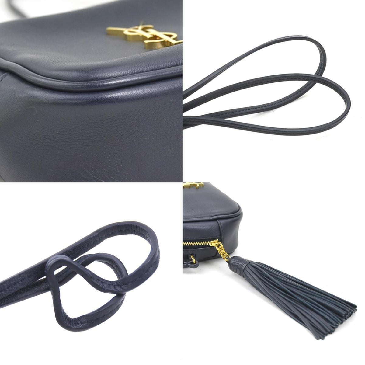 Saint Laurent Navy Leather Shoulder Bag (Pre-Owned)
