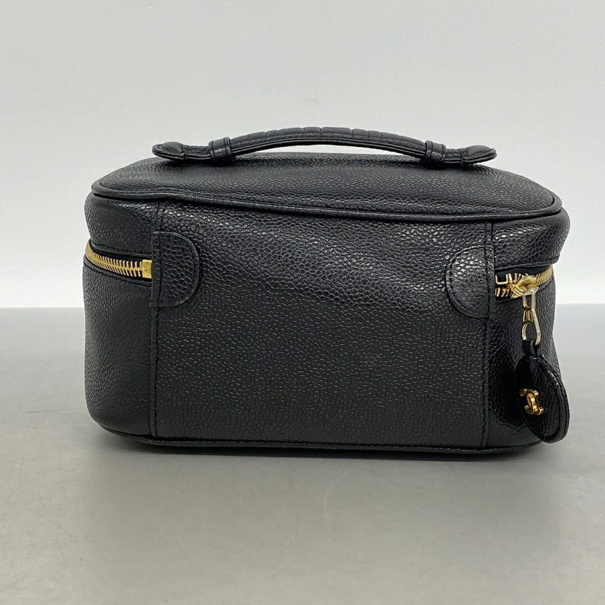 Chanel Black Grained Calfskin Vanity Bag (Pre-Owned)